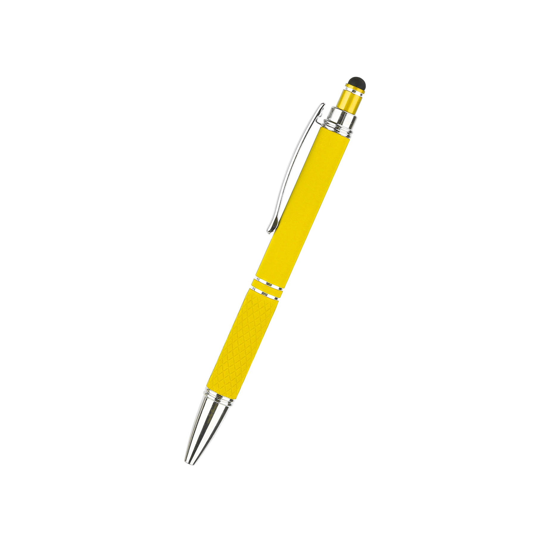 Metal ballpoint pen with stylus