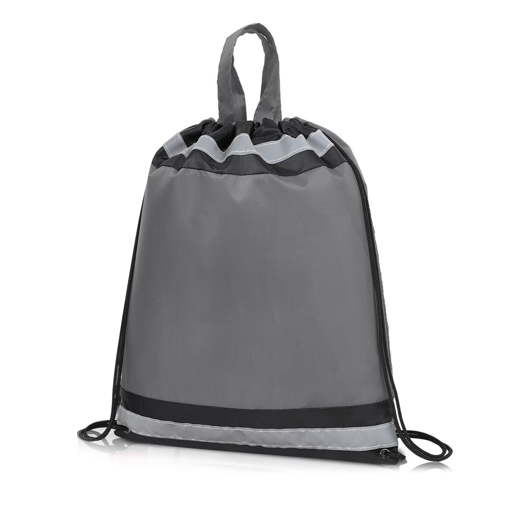 Reflective Polyester Drawstring Backpack