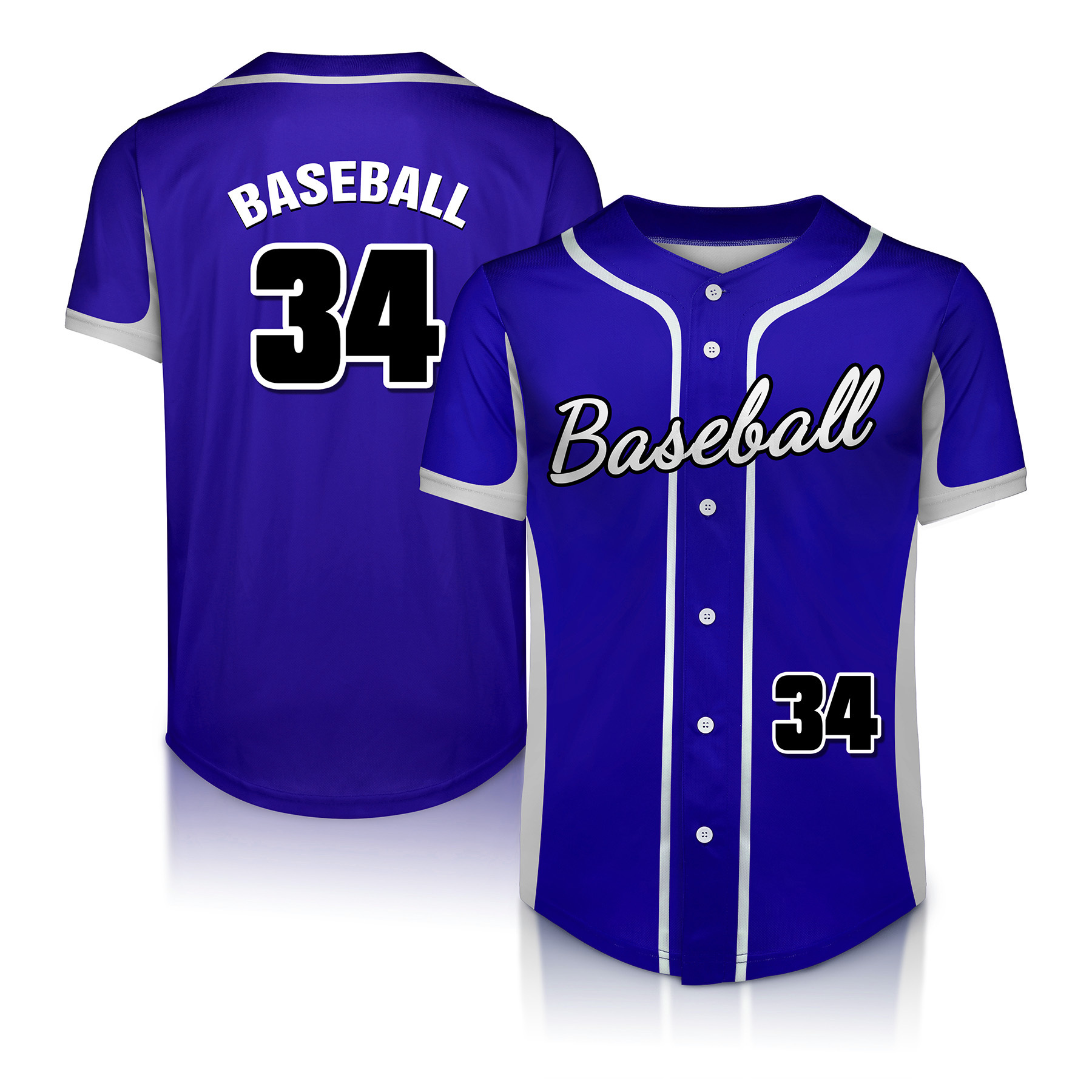 Full-Button Baseball Jersey (Full Color Dye Sublimated)