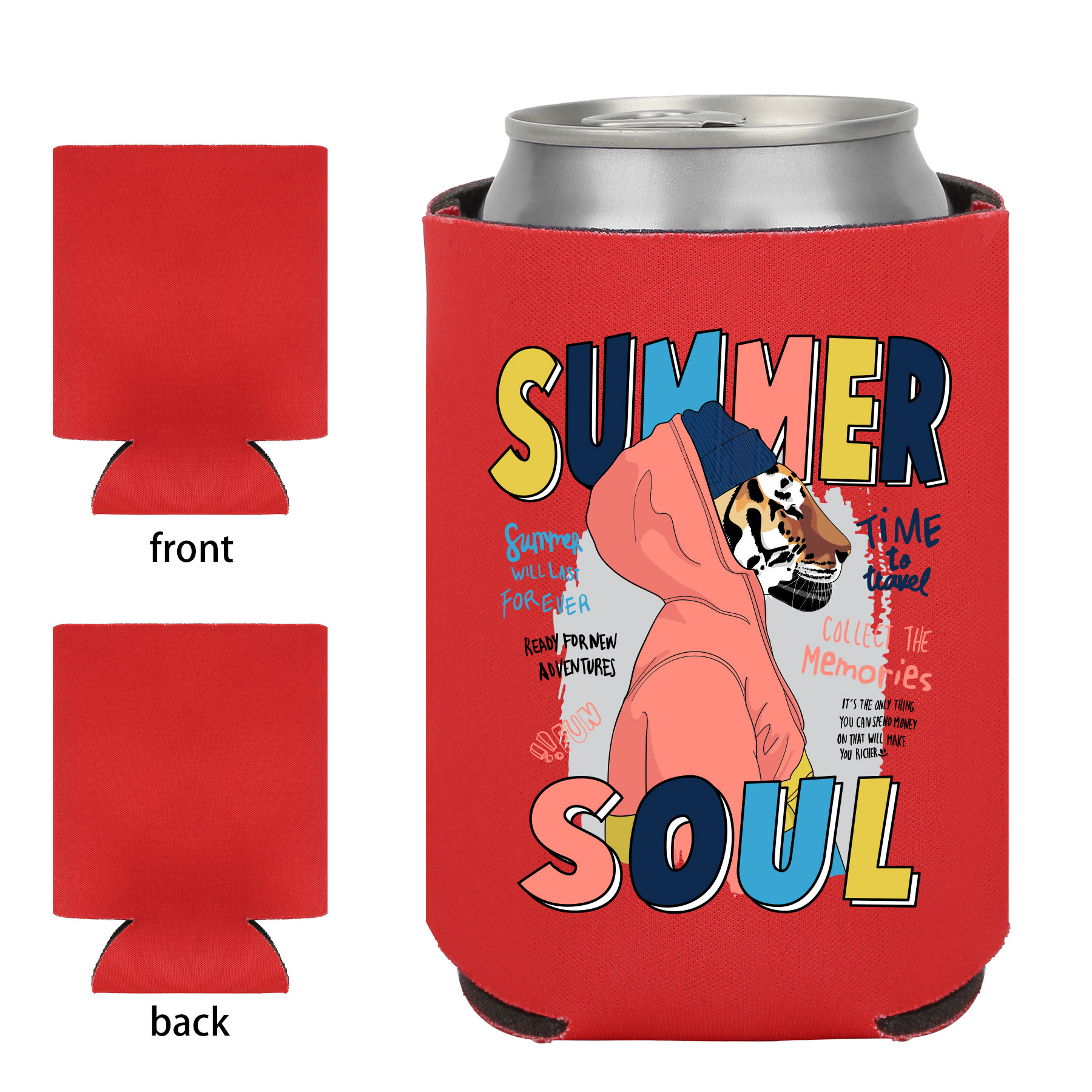 Economy Full Color Foam Can Cooler