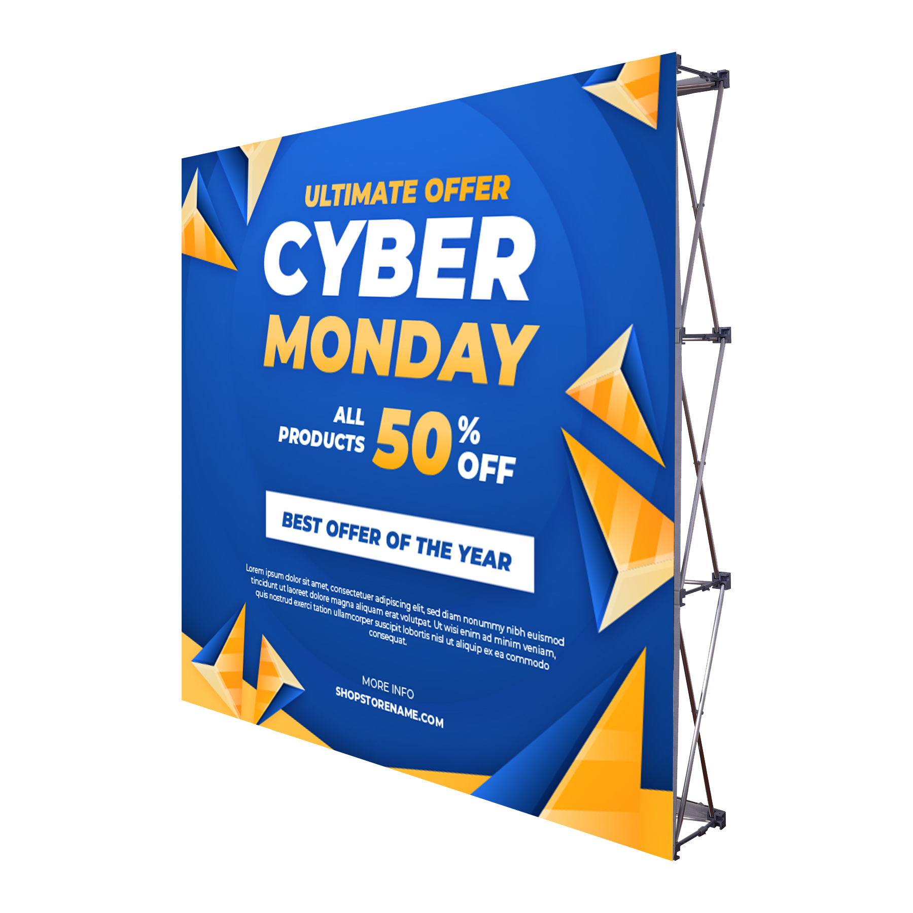 8ft Instant Straight Backdrop Display System
