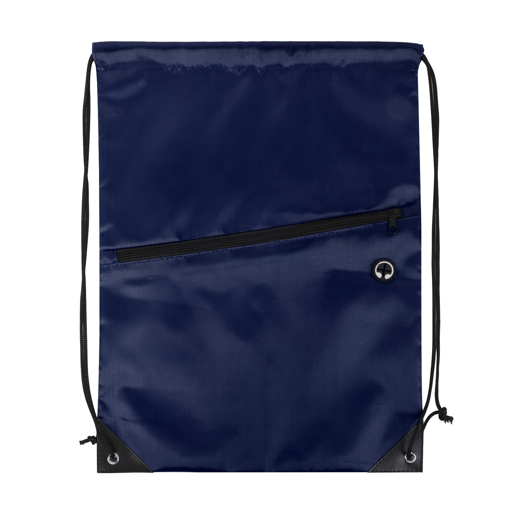 Drawstring Backpack with Secure Front Zip Pocket