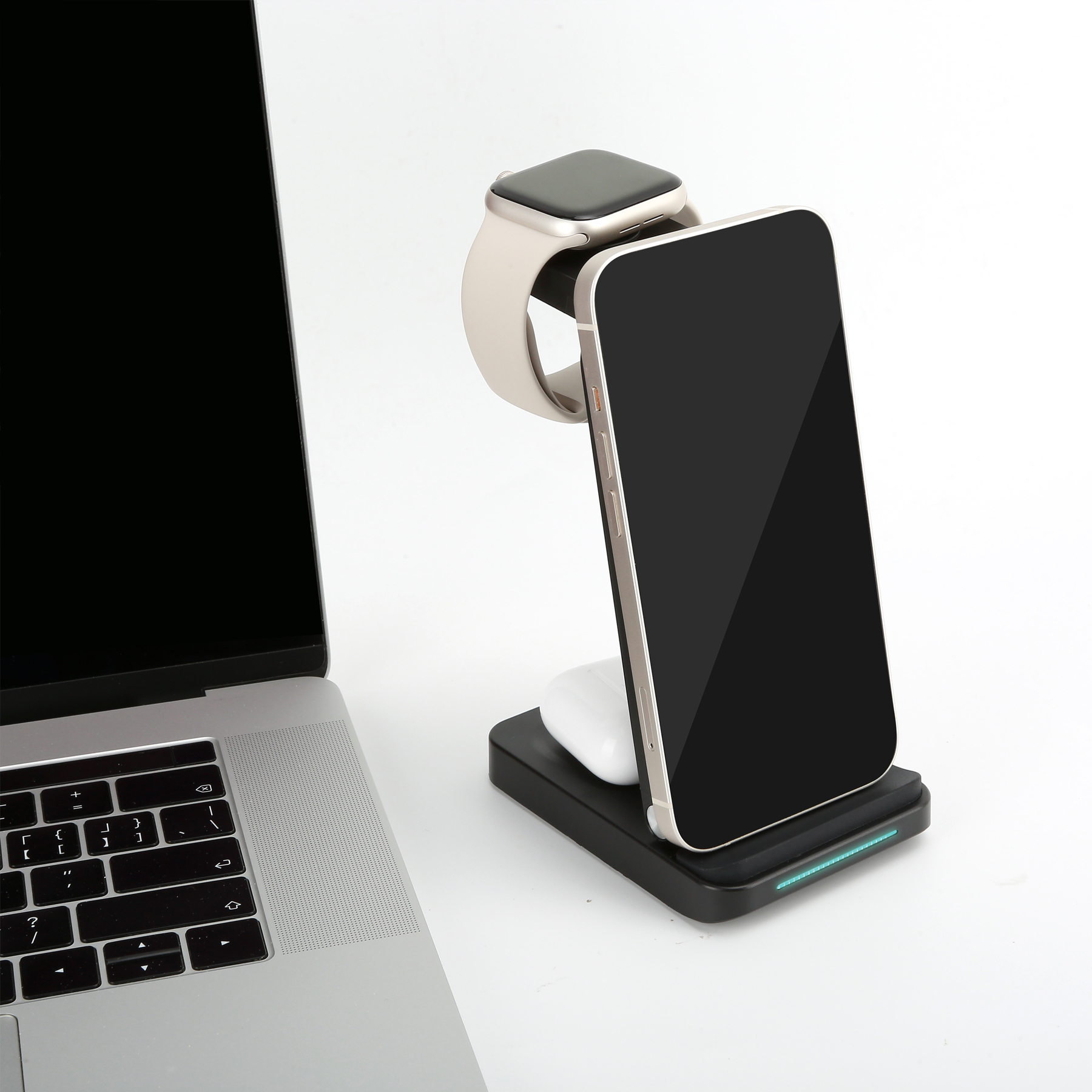 15W 3 - in - 1 Wireless Charging Stand