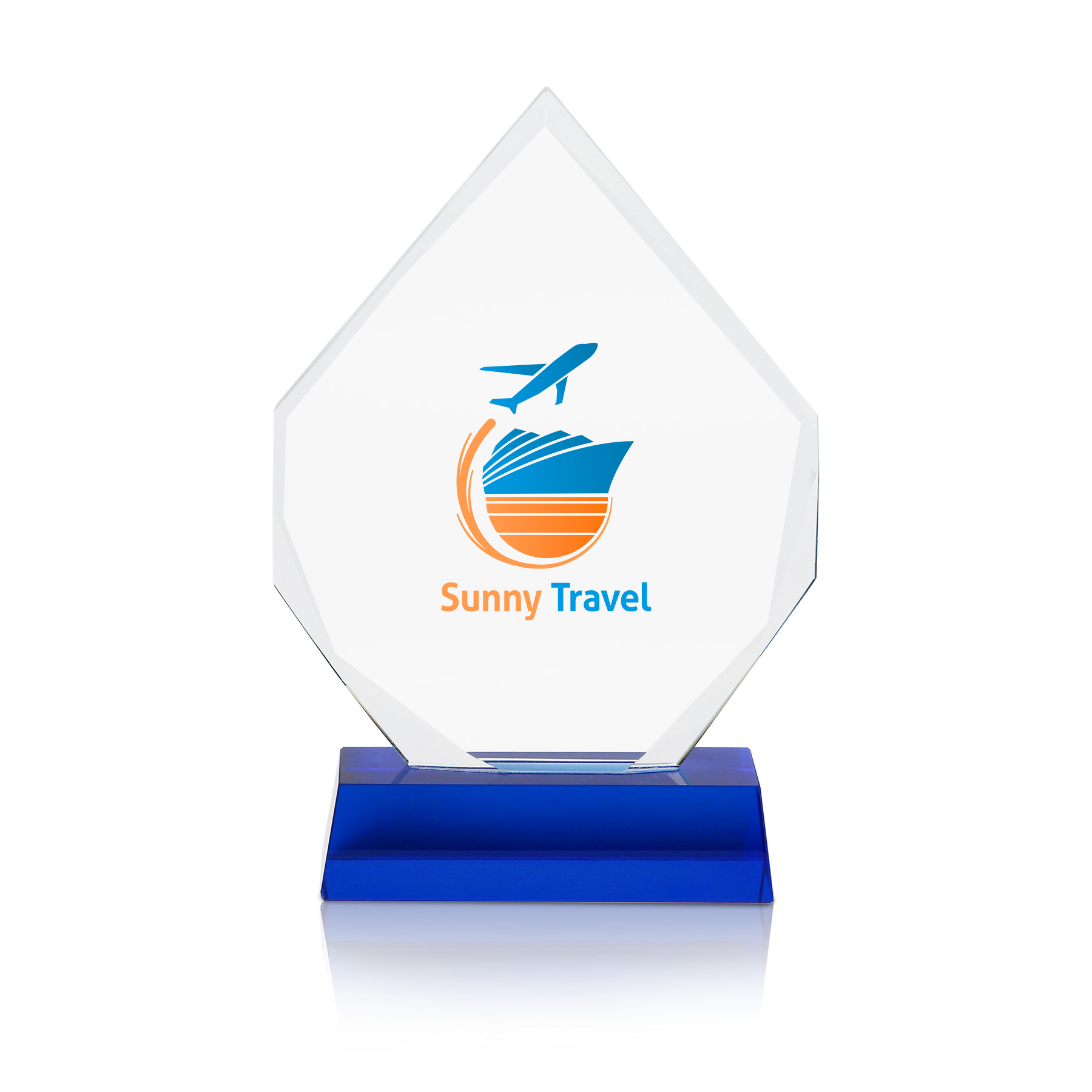 Blue Base Crystal Diamond Award