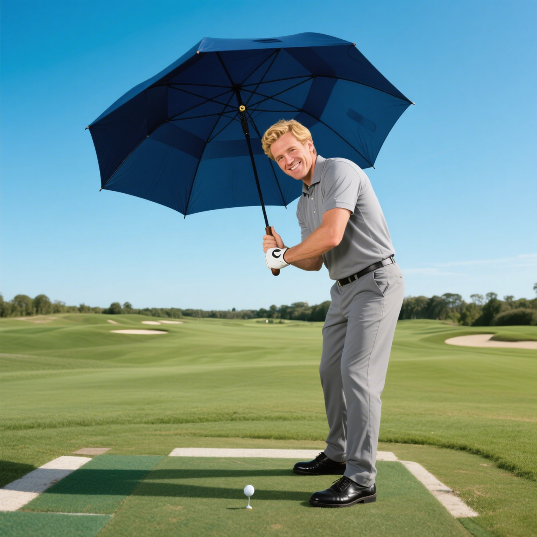 60-Inch Automatic Golf Umbrella (Vented Canopy)