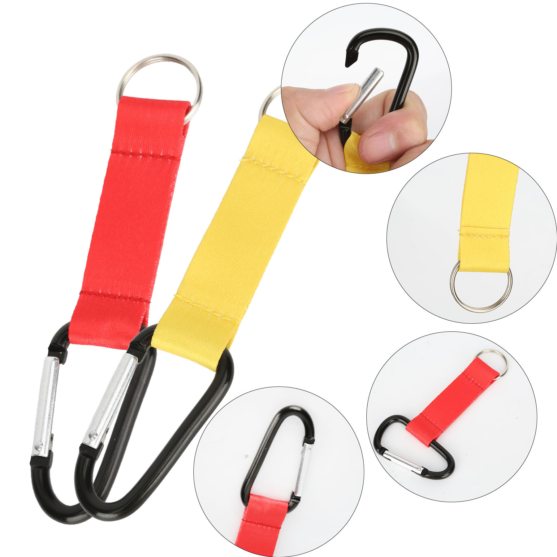 3/4" Pocket Lanyard with Carabiner & Keyring