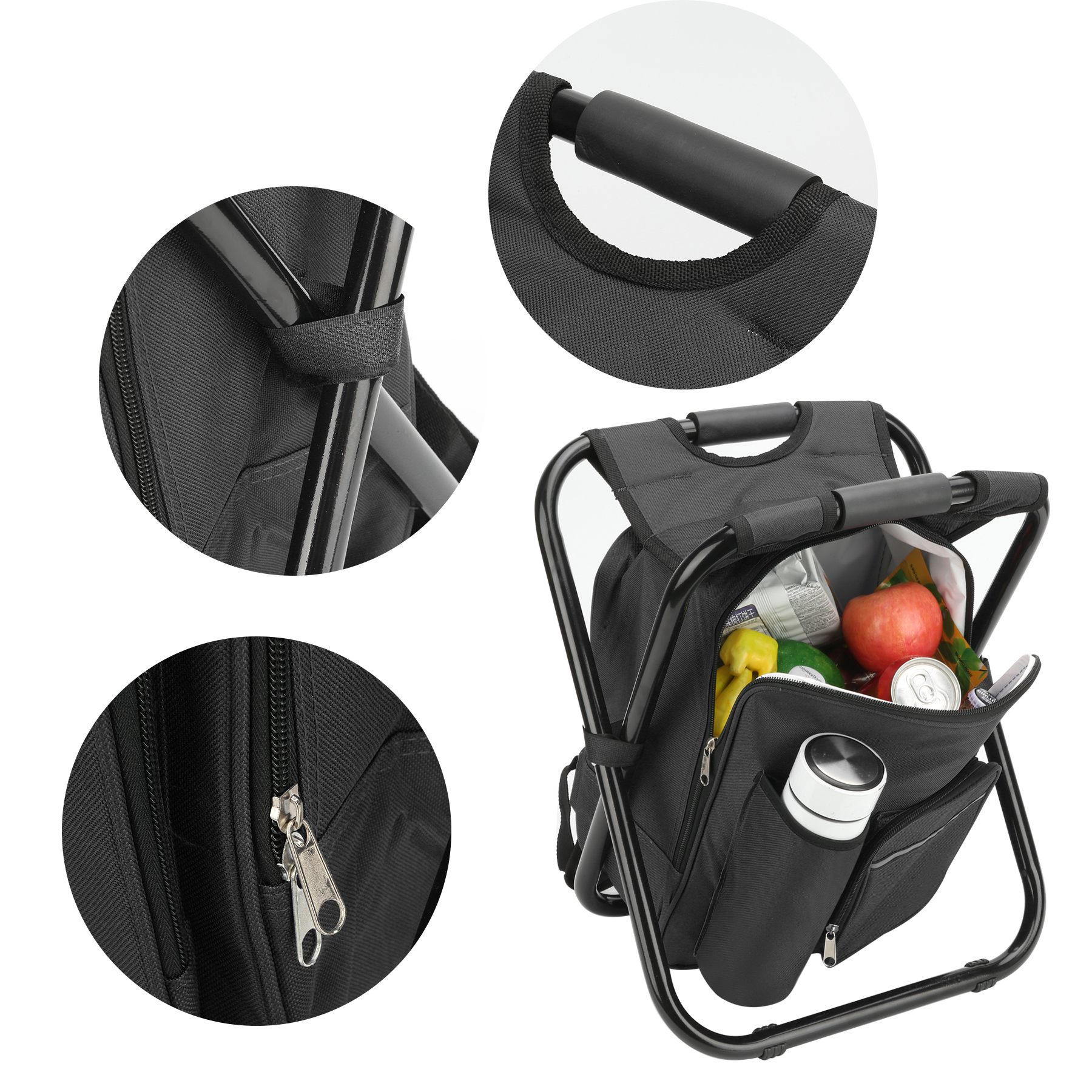Tri-Function Foldable Cooler Backpack Chair