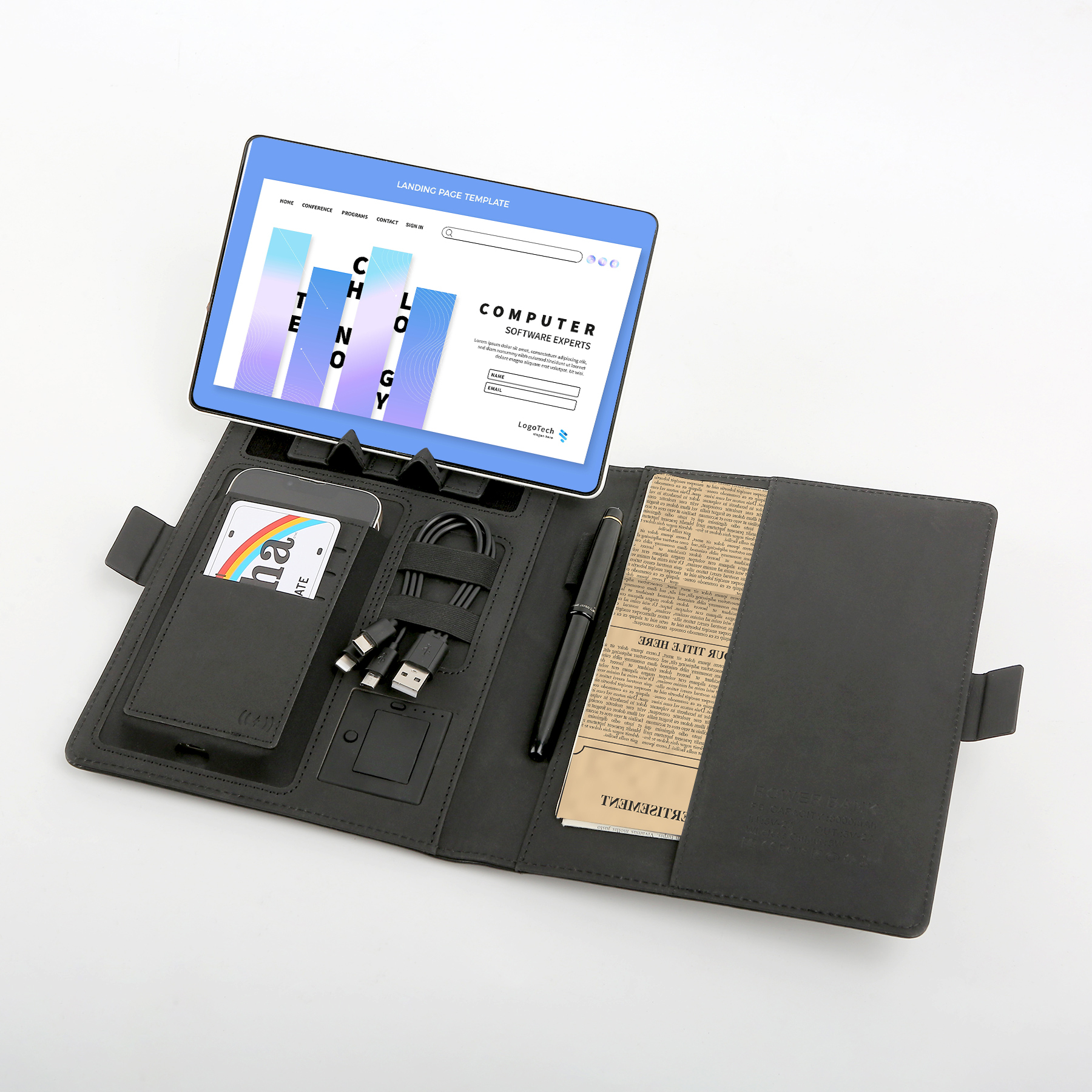 Illuminated Professional Charging Briefcase