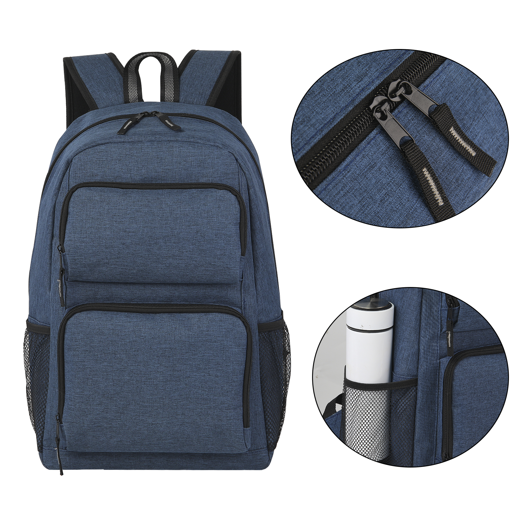Graphite 15.6" Laptop Backpack – Multi-Pocket Design