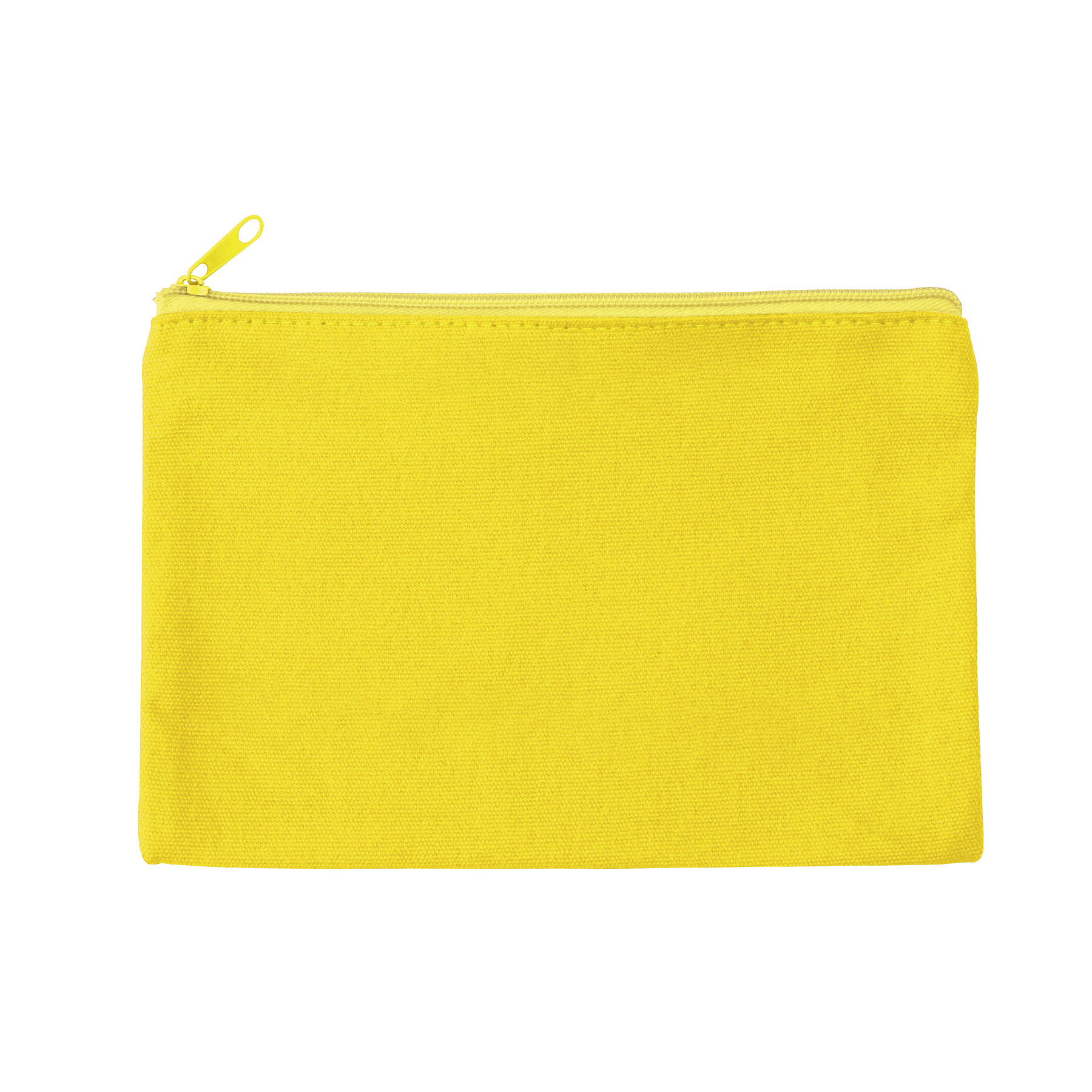 Solid Color Cotton Canvas Utility Pouch - 9" x 6" with Zipper Closure