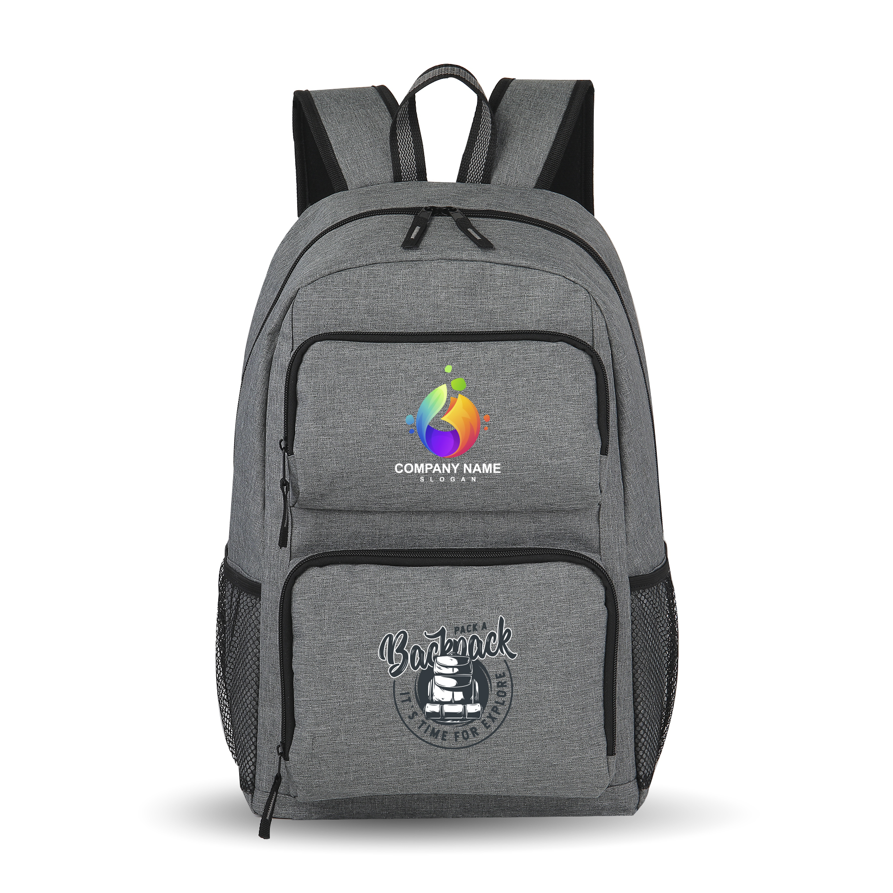 Graphite 15.6" Laptop Backpack – Multi-Pocket Design