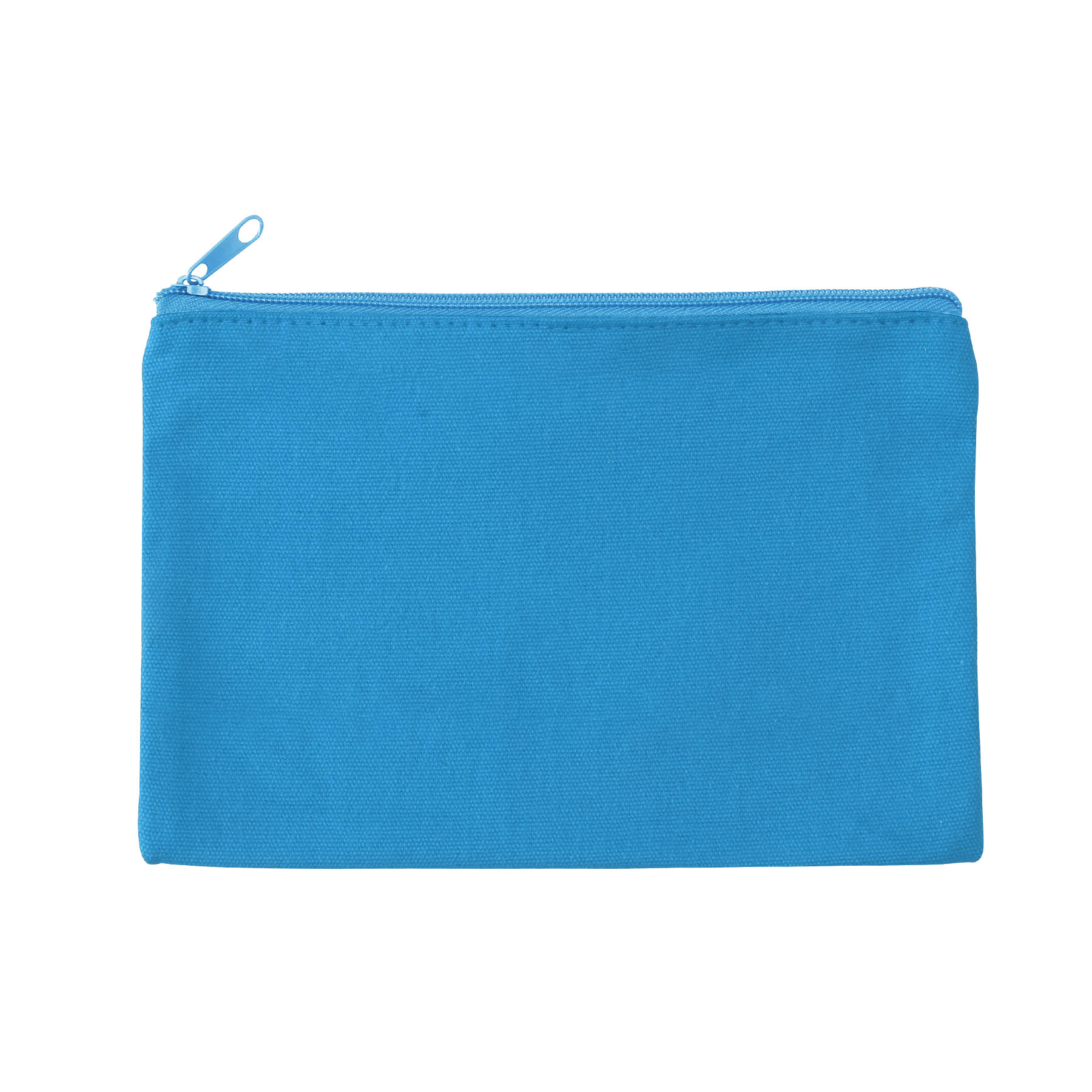 Solid Color Cotton Canvas Utility Pouch - 9" x 6" with Zipper Closure