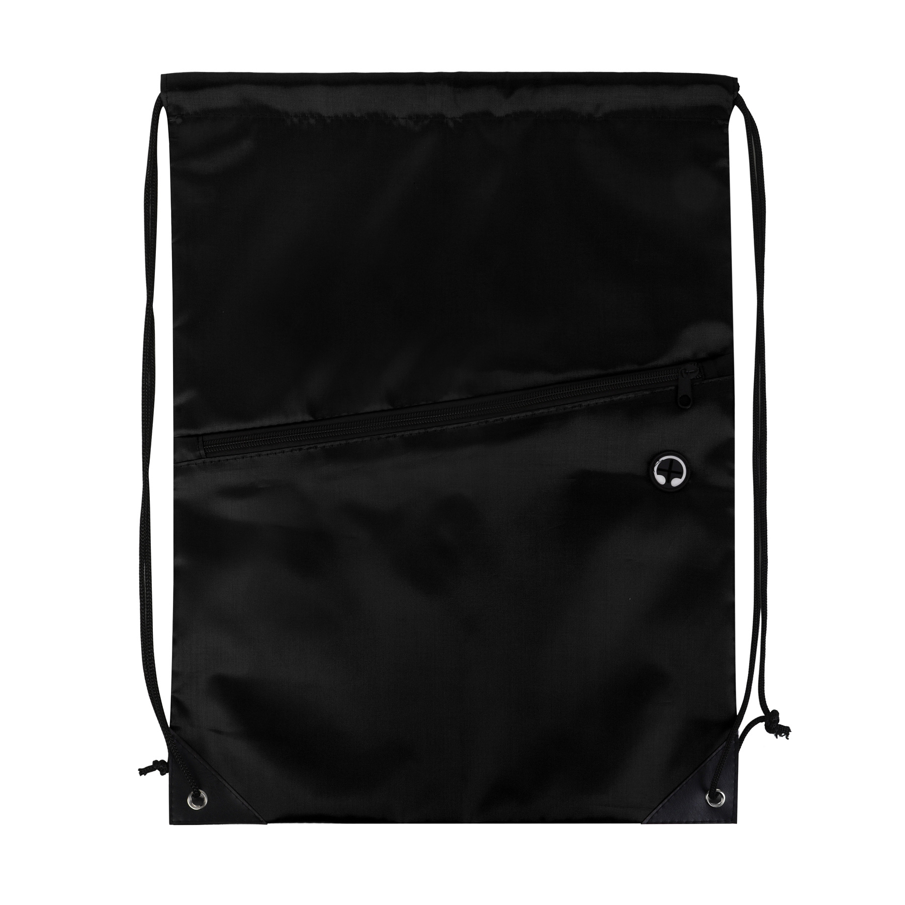 Drawstring Backpack with Secure Front Zip Pocket