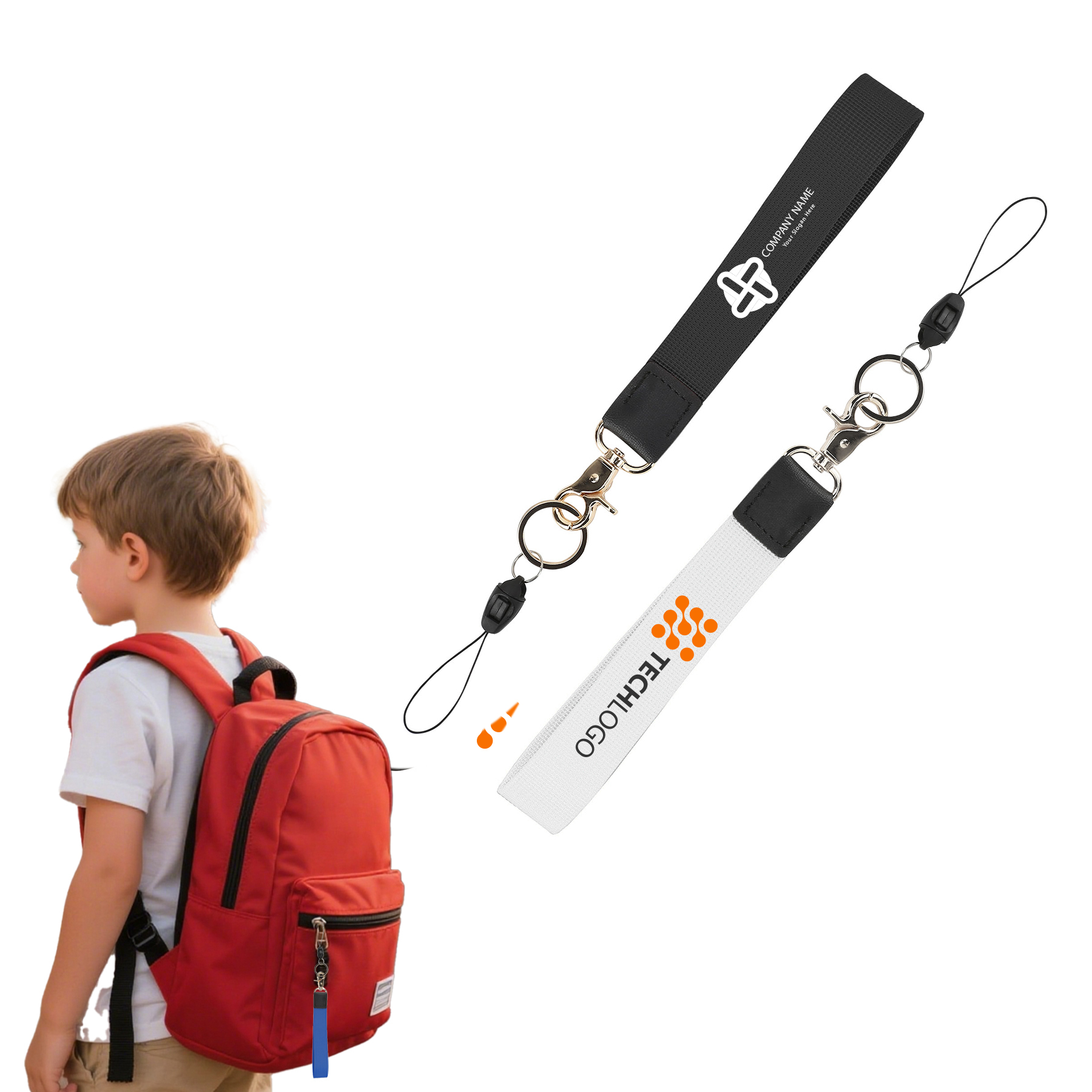 1" Wide Polyester Key Wristband