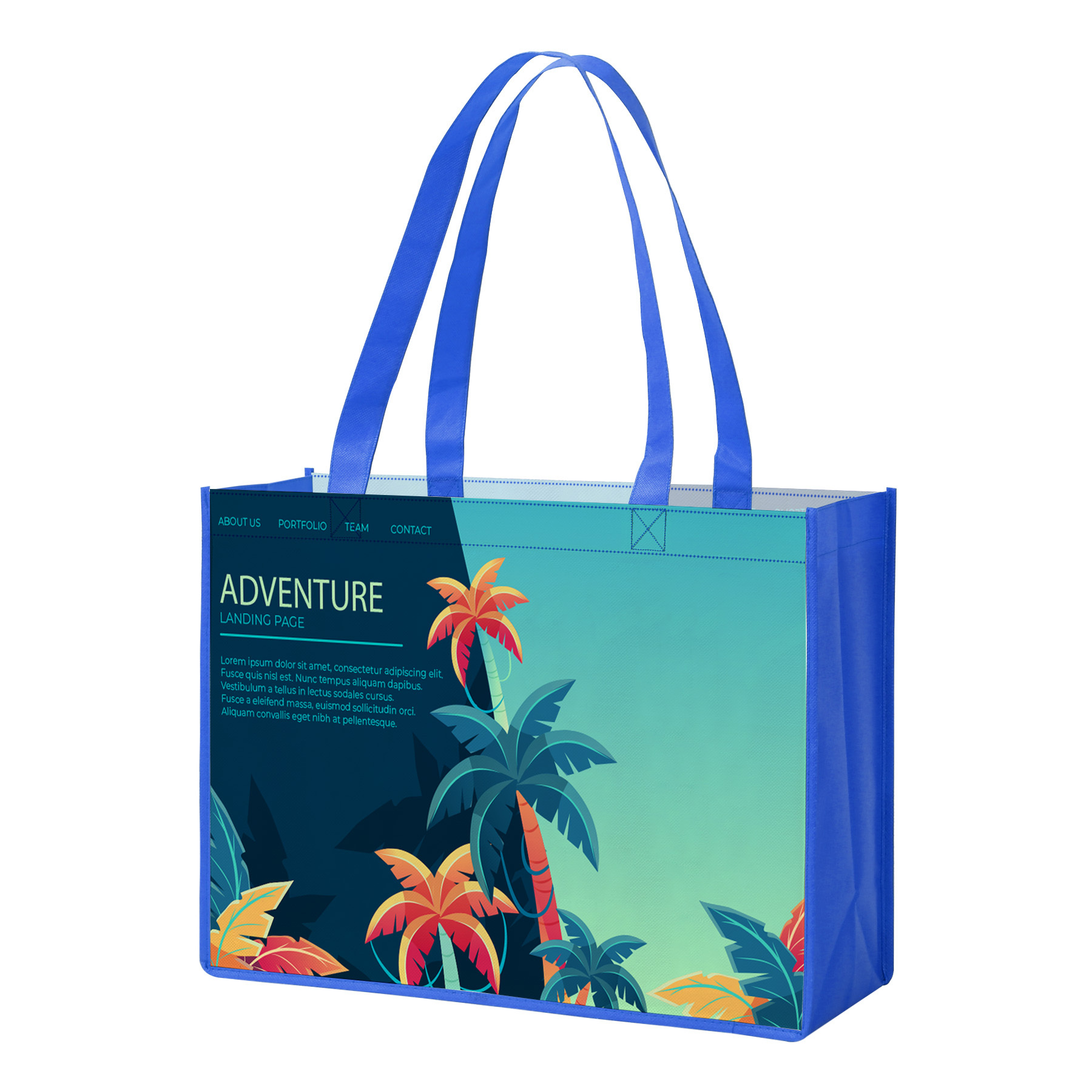 Laminated Non Woven Tote(12" X 16" X 6")
