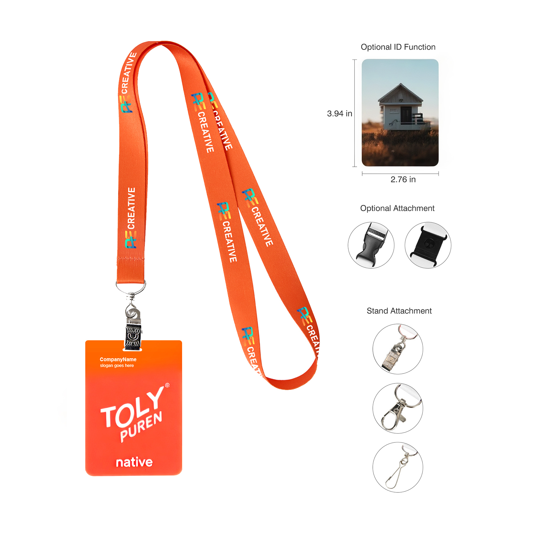 3/4" Full-Color Sublimated ID Lanyard