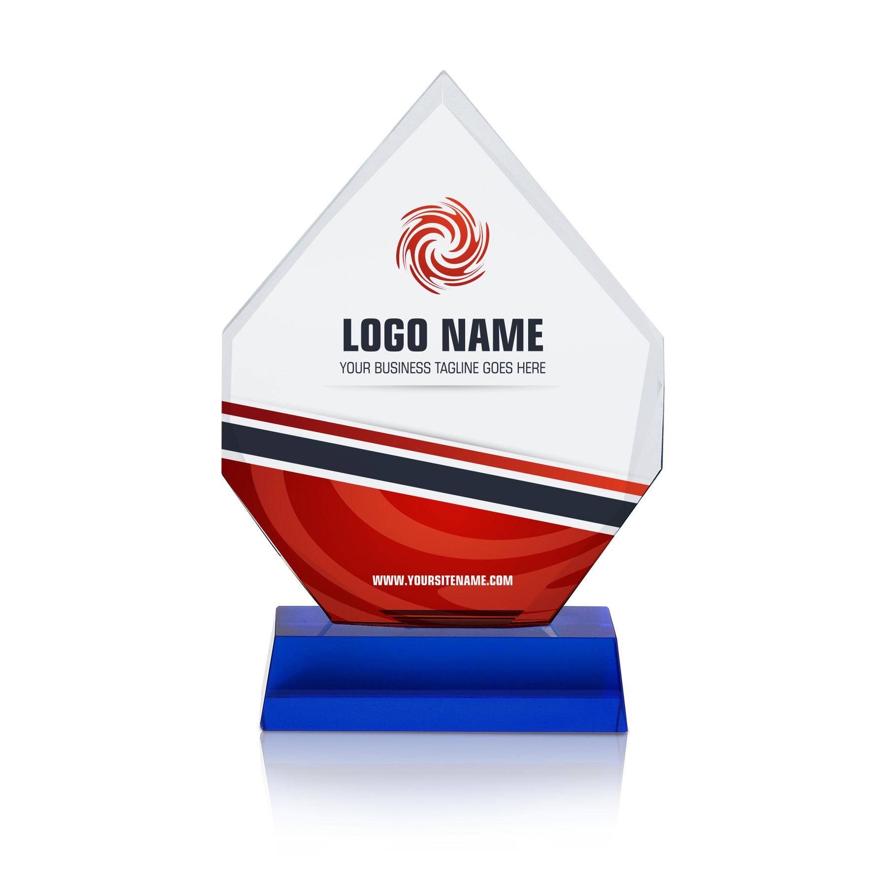 Blue Base Crystal Diamond Award