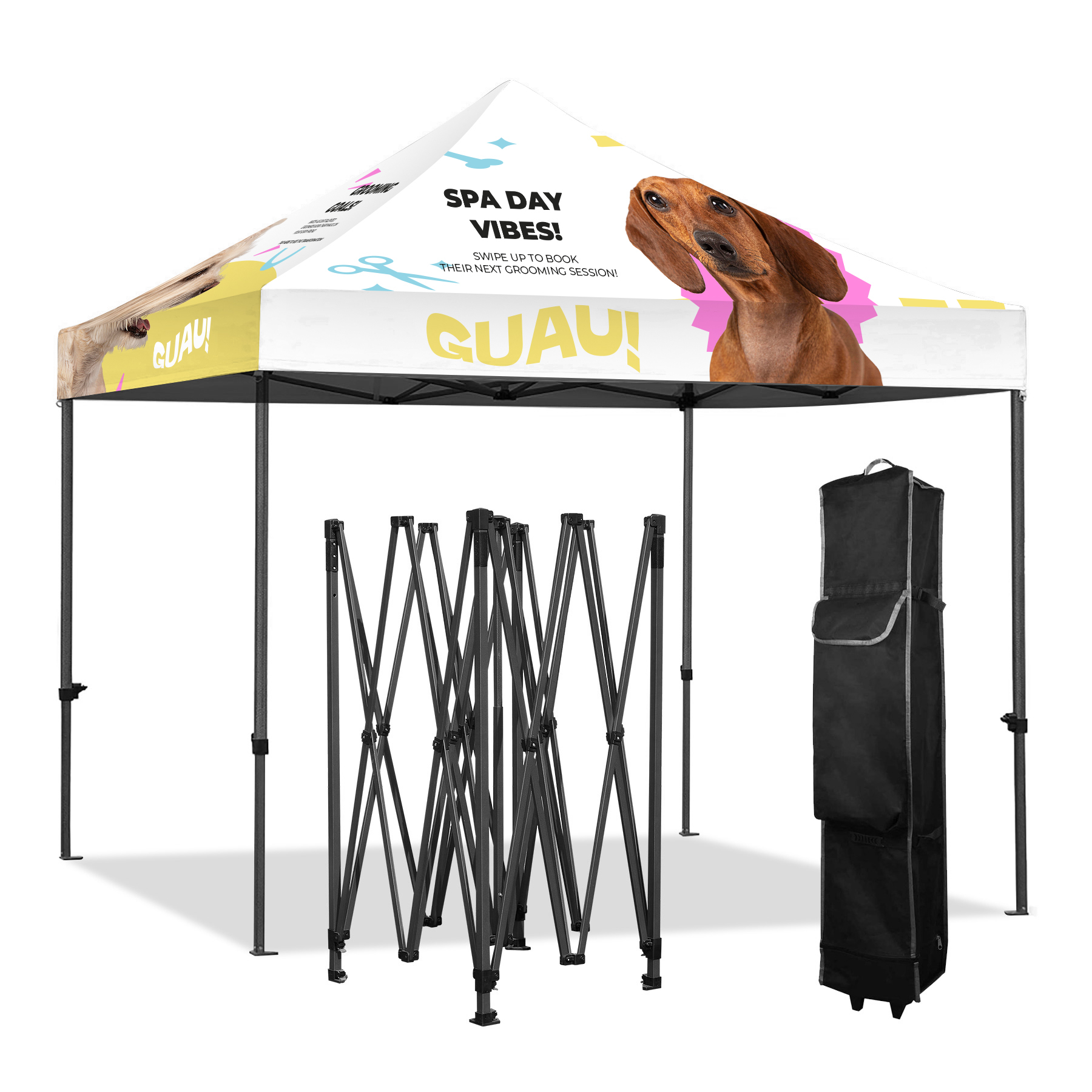 10'x10' Commercial Pop-Up Tent with Sublimated Canopy