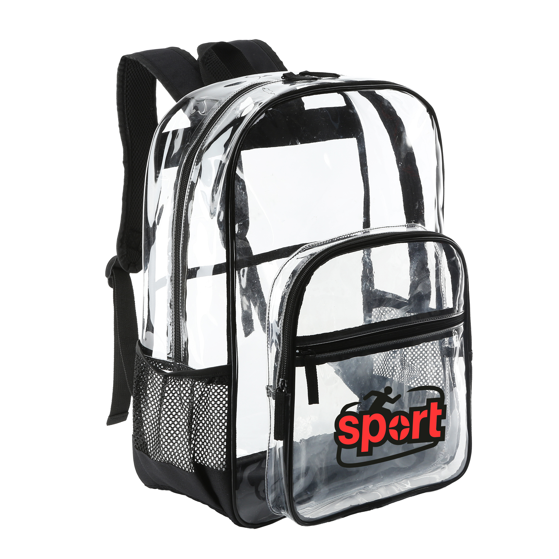 17.3-Inch High-Capacity Clear Backpack (0.4mm PVC)