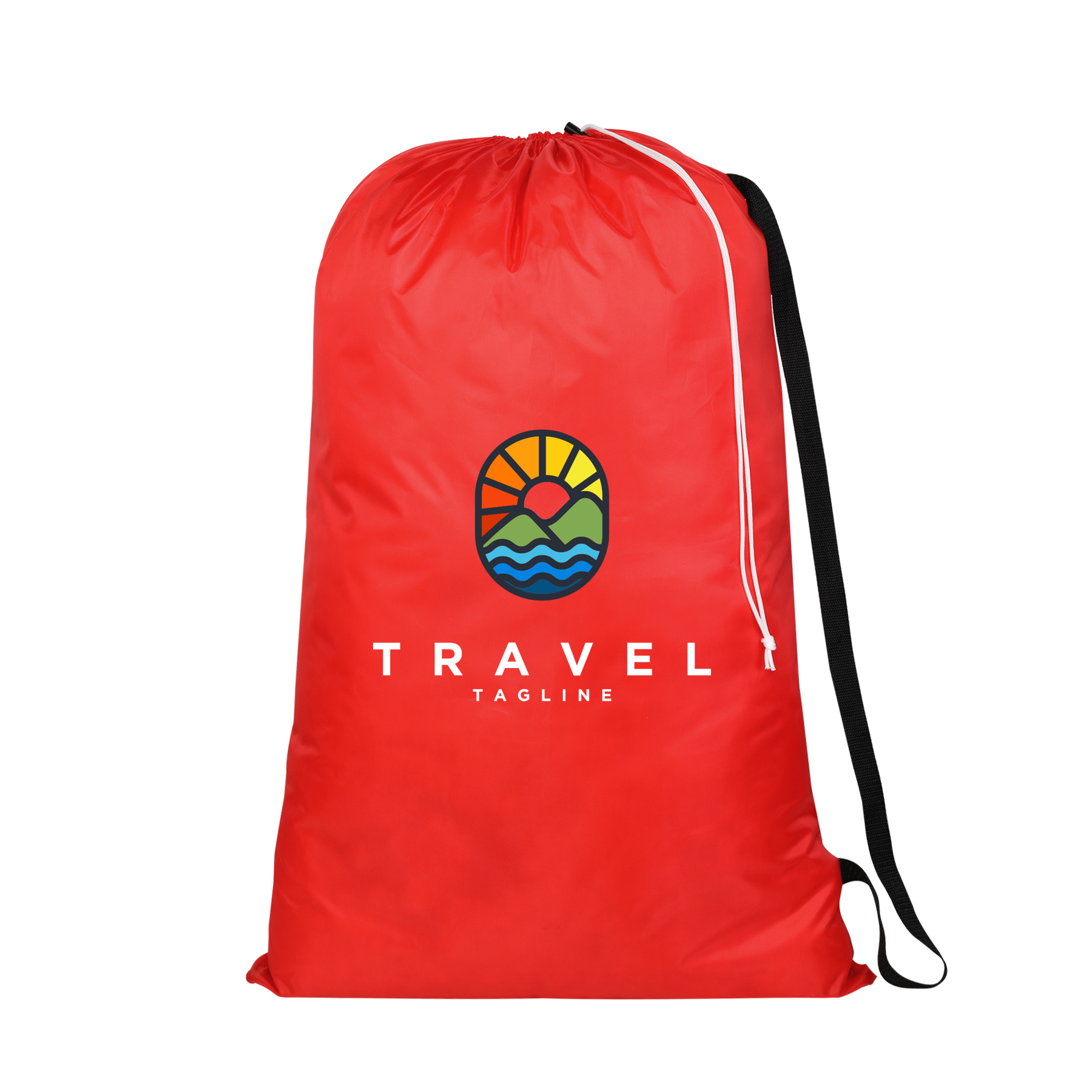Drawstring Laundry Sack with Shoulder Strap