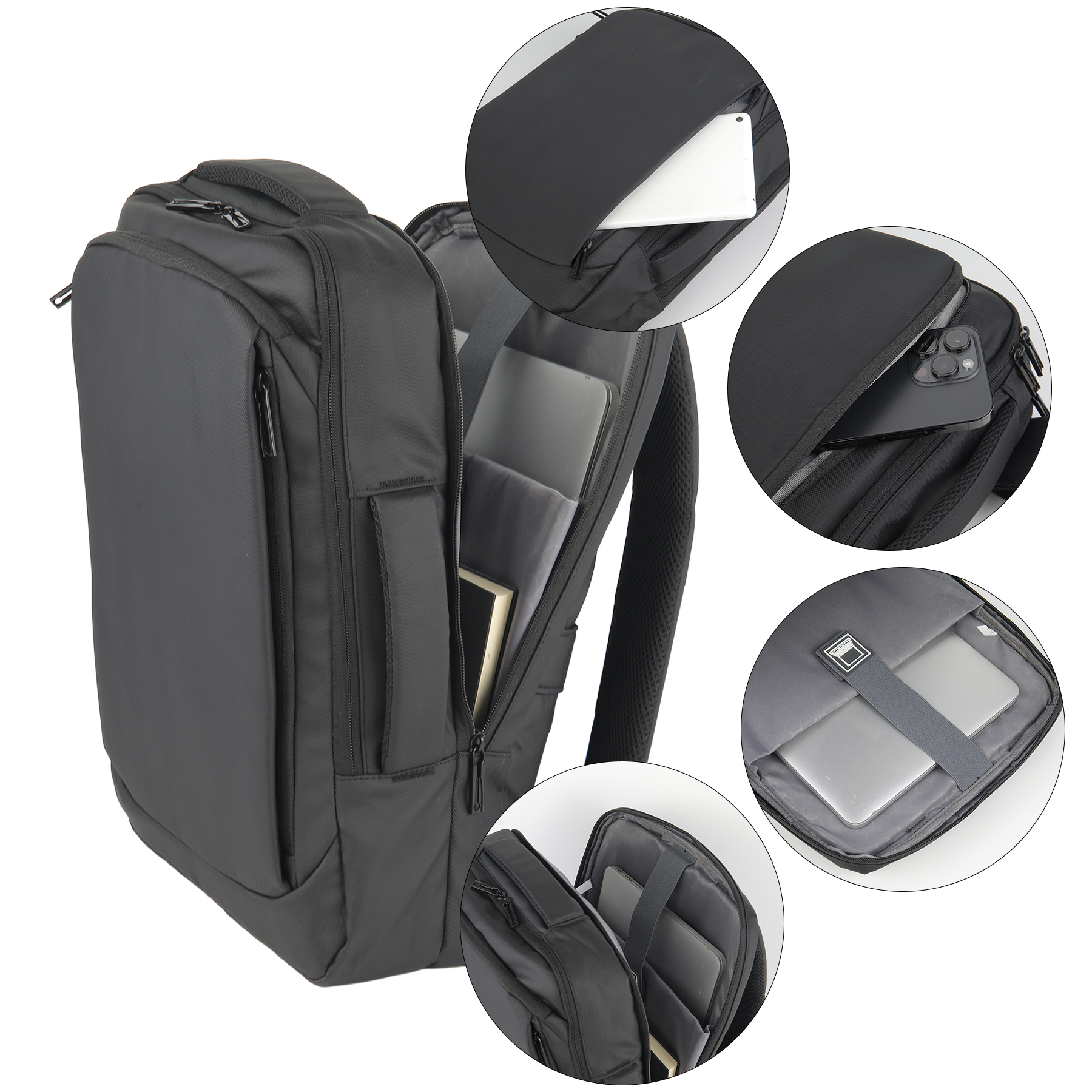 3 - in - 1 Convertible PU Leather Laptop Backpack