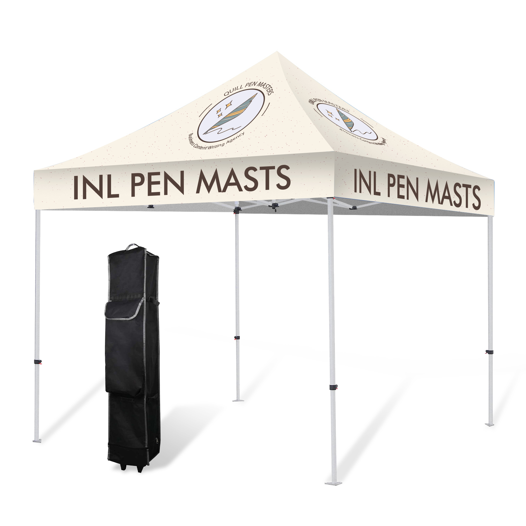 10'x10' Hexagonal Aluminum Pop-Up Tent with Premium Printed Canopy