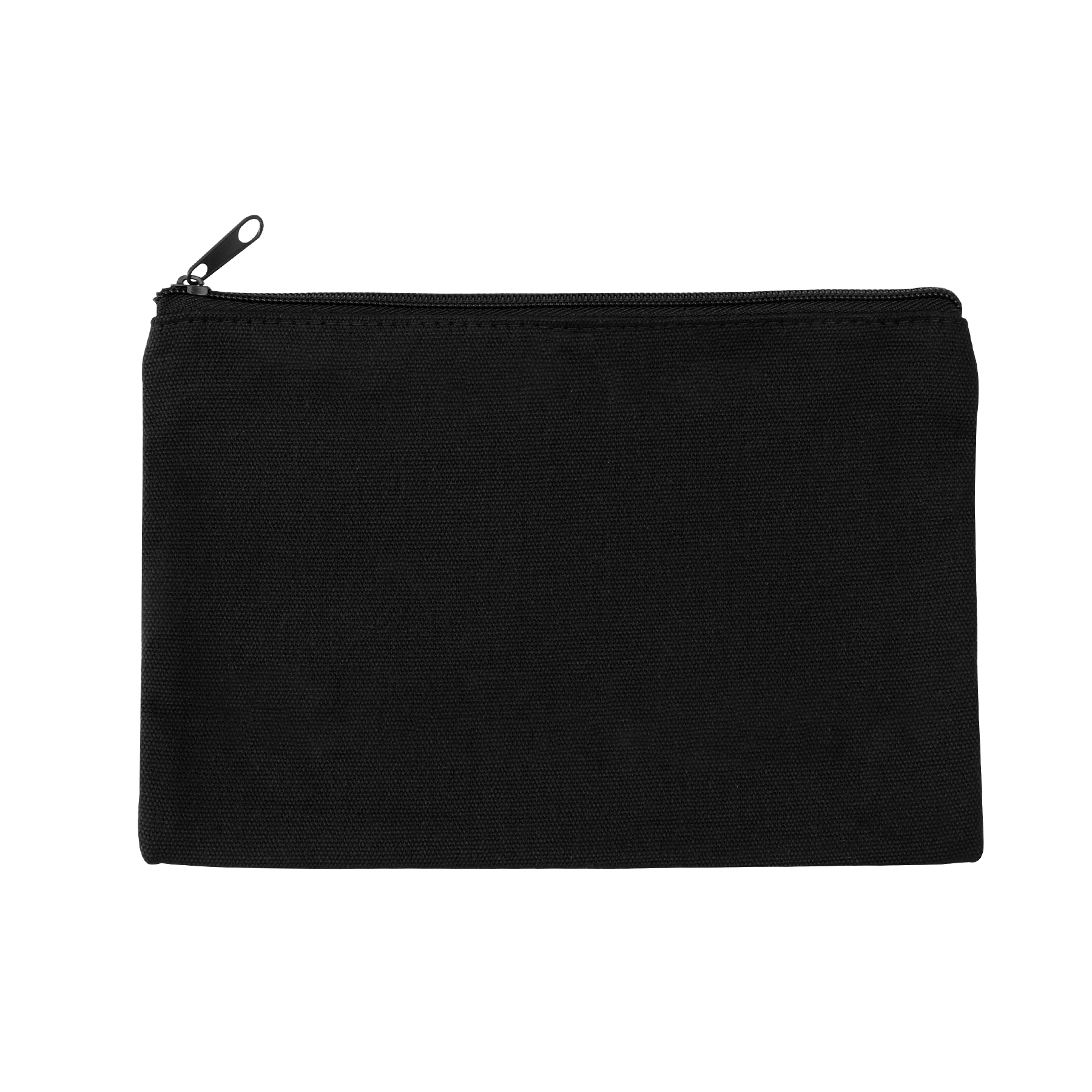 Solid Color Cotton Canvas Utility Pouch - 9" x 6" with Zipper Closure