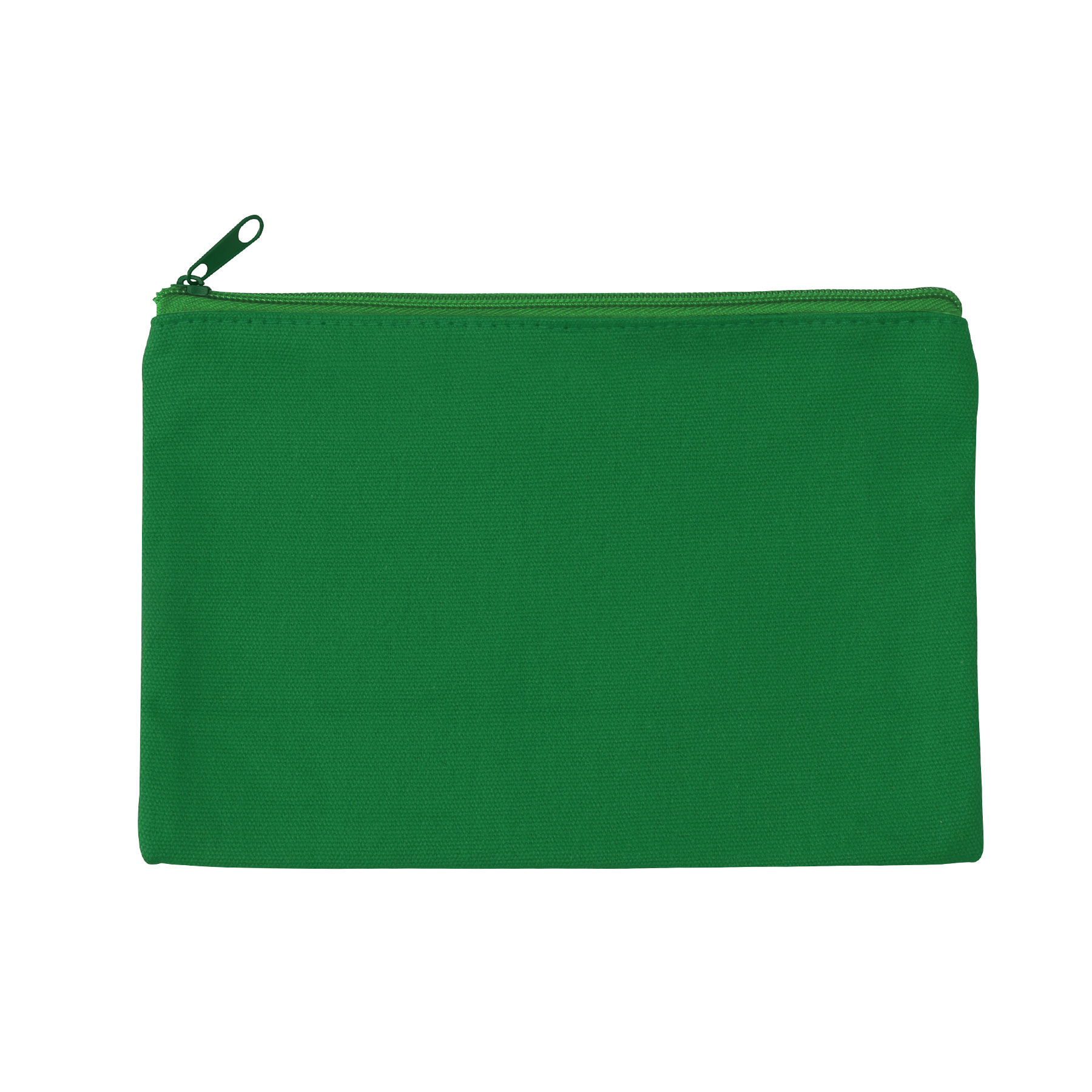 Solid Color Cotton Canvas Utility Pouch - 9" x 6" with Zipper Closure
