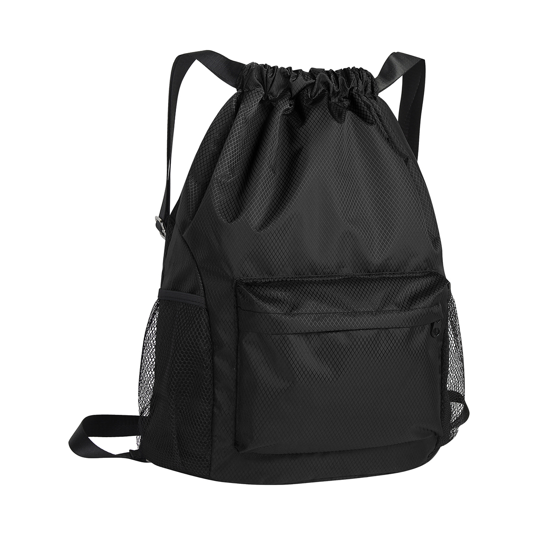 Waterproof Backpack with Drawstring and Mesh Pockets
