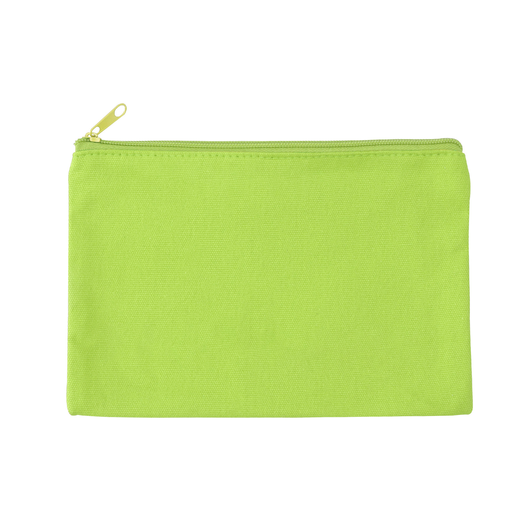 Solid Color Cotton Canvas Utility Pouch - 9" x 6" with Zipper Closure
