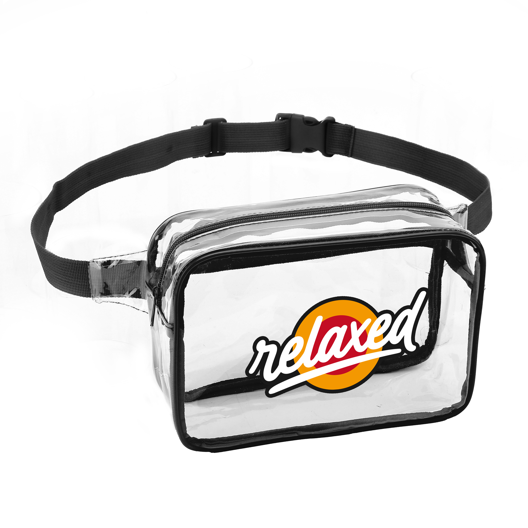 Clear PVC Fanny Pack with 2 Zippered Pockets