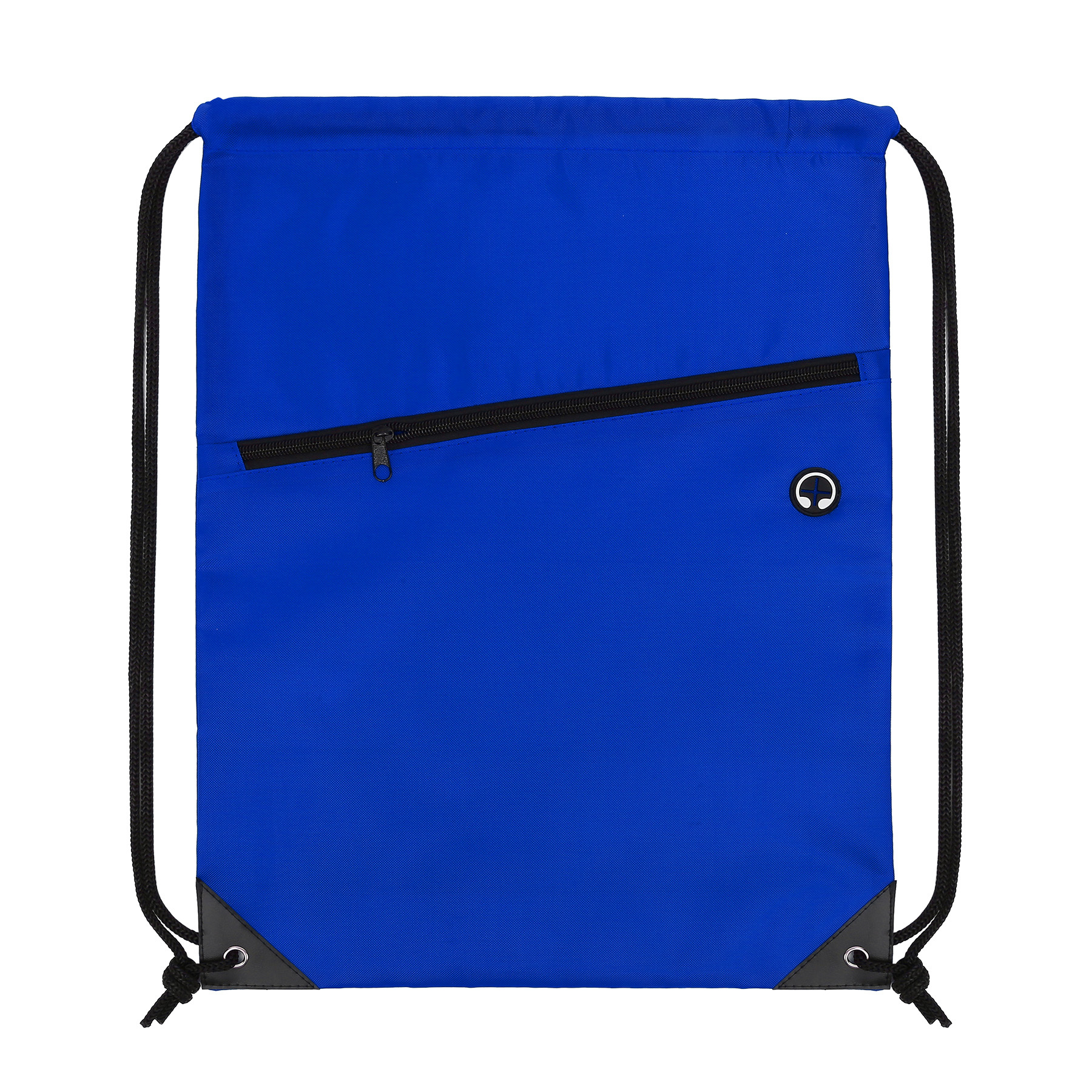 420D Heavy Duty Drawstring Bag With Front Zipper