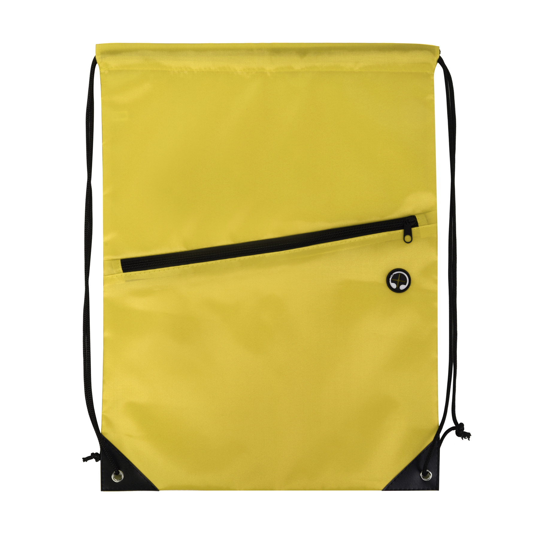 Drawstring Backpack with Secure Front Zip Pocket