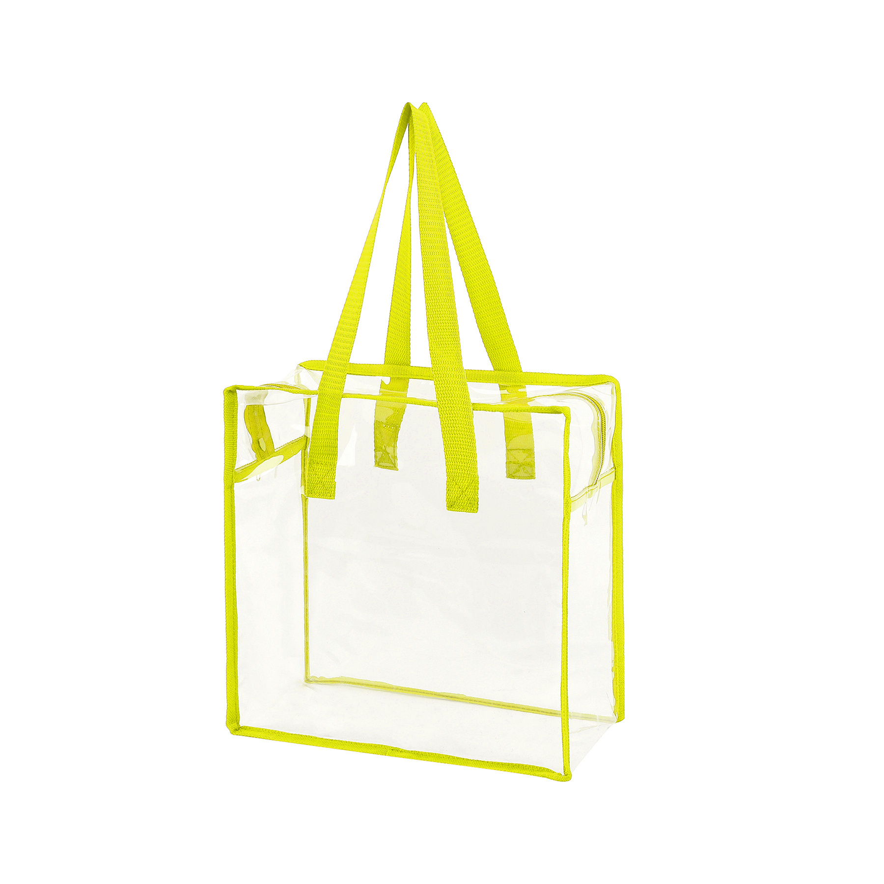 Transparent Vinyl Stadium Compliant Zippered Tote Bag