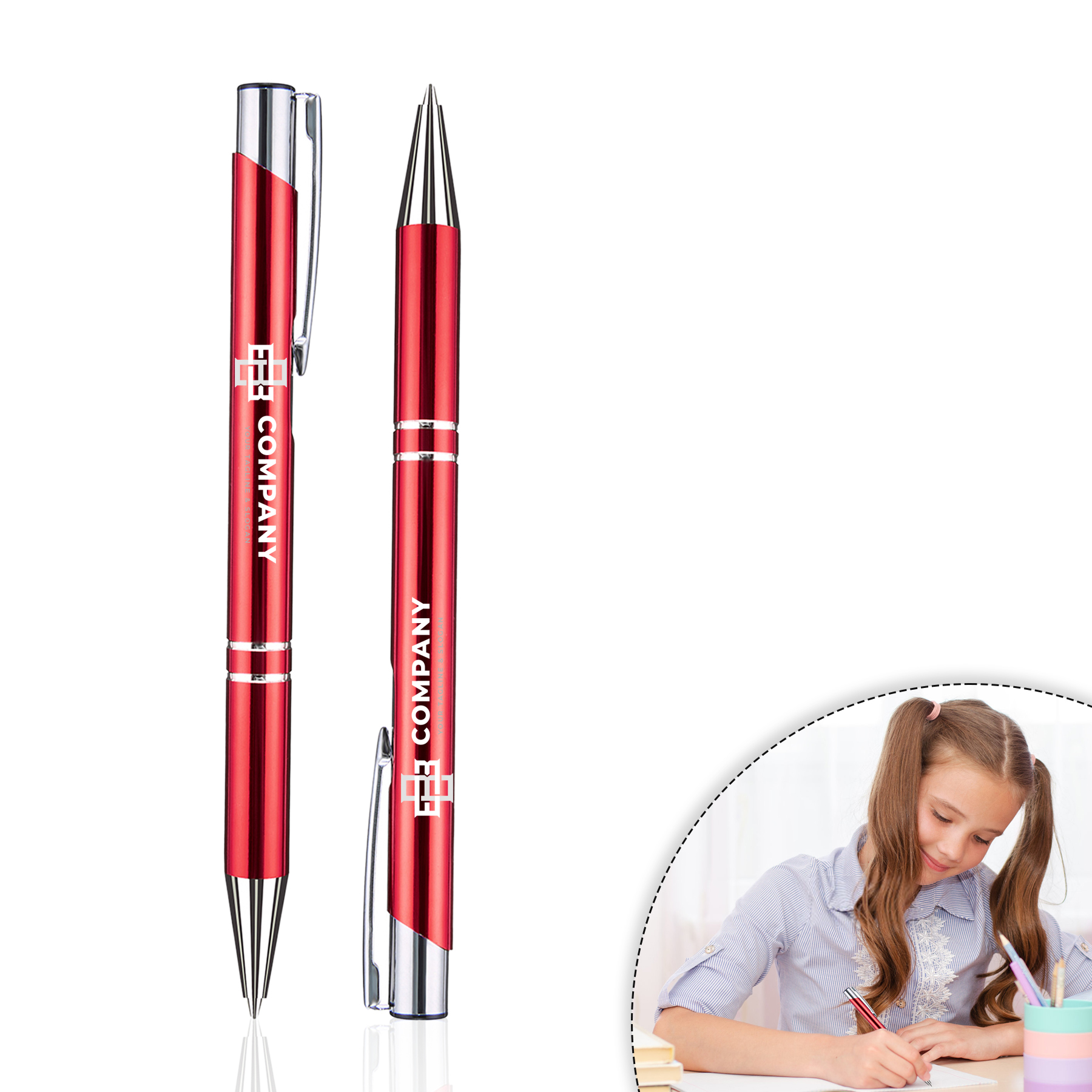 Glossy Aluminum Ballpoint Pen