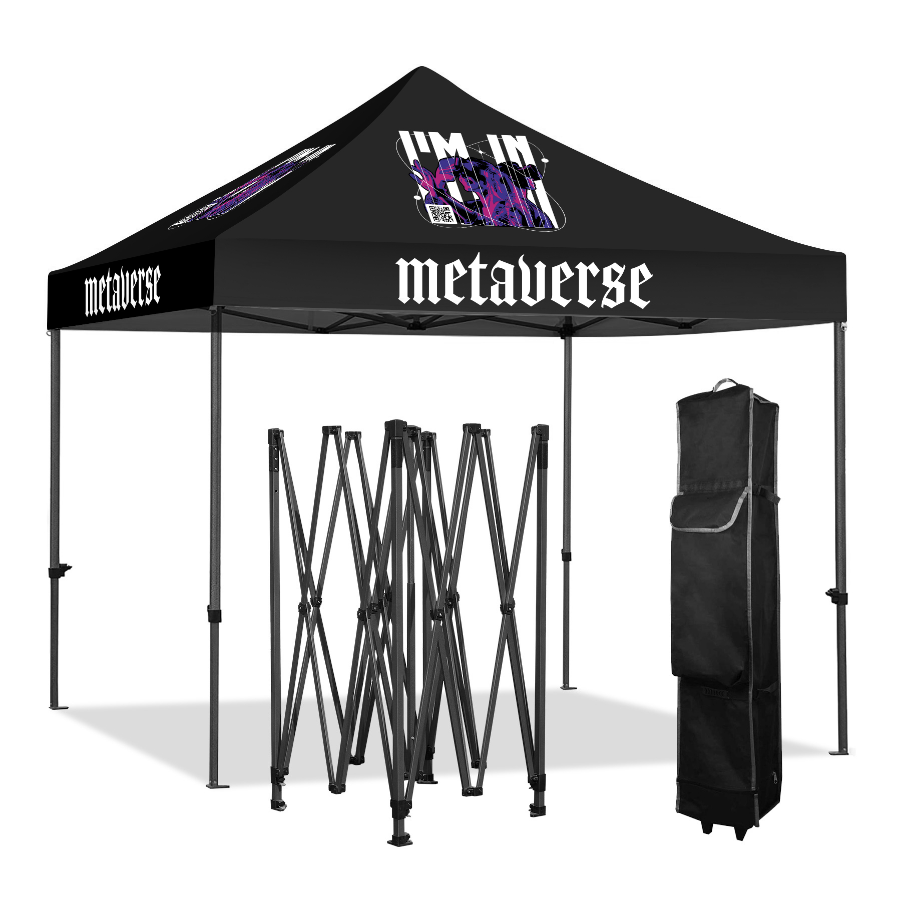 10'x10' Commercial Pop-Up Tent with Sublimated Canopy