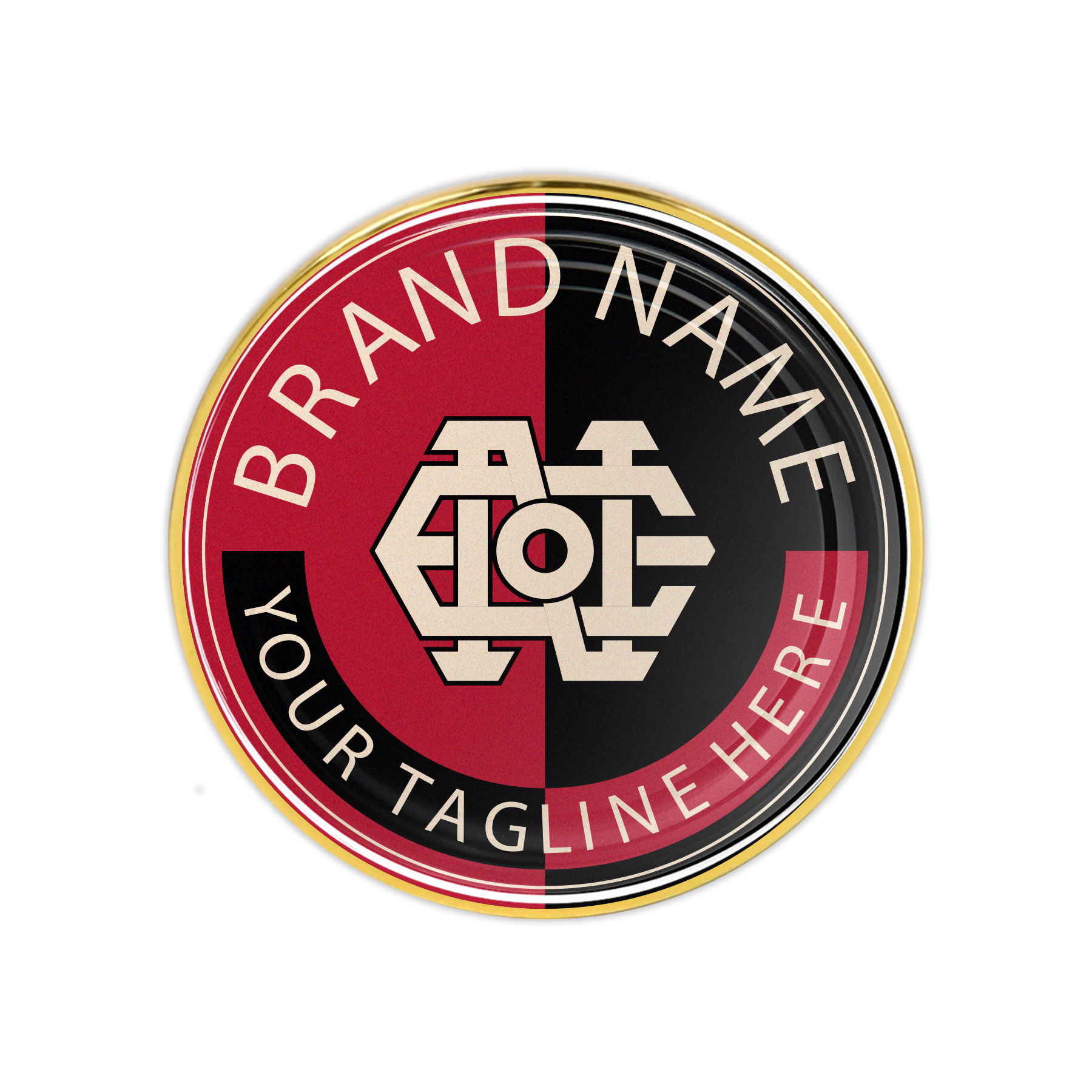 1.2" Round Raised Lapel Pin