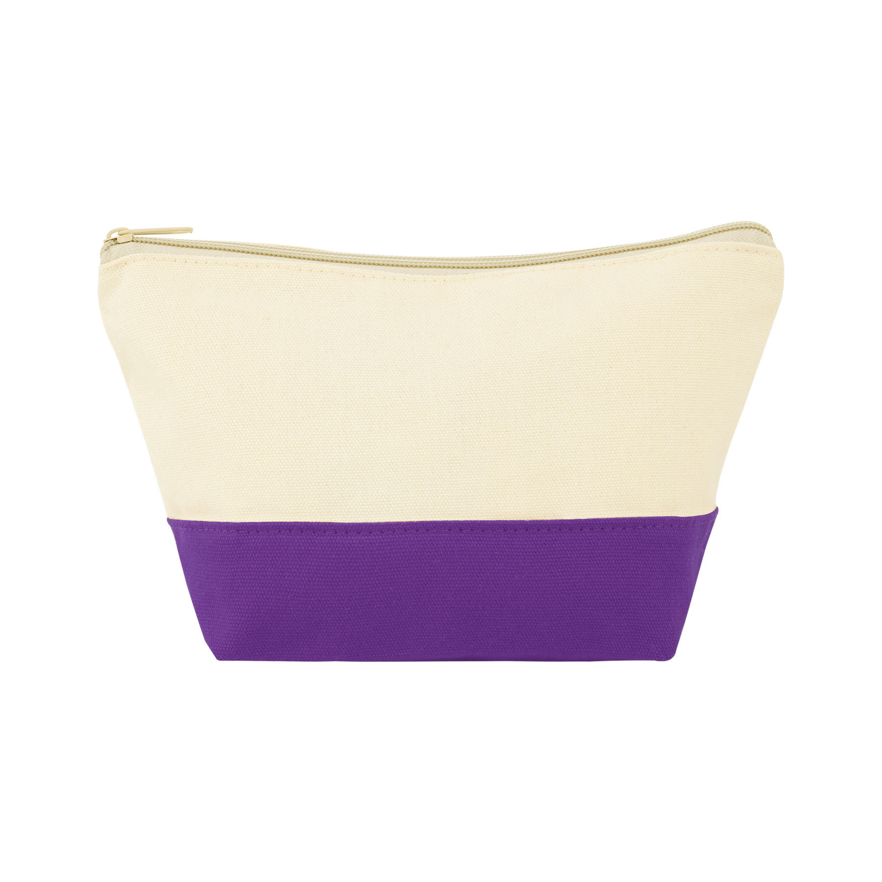Two-Tone Canvas Makeup Pouch