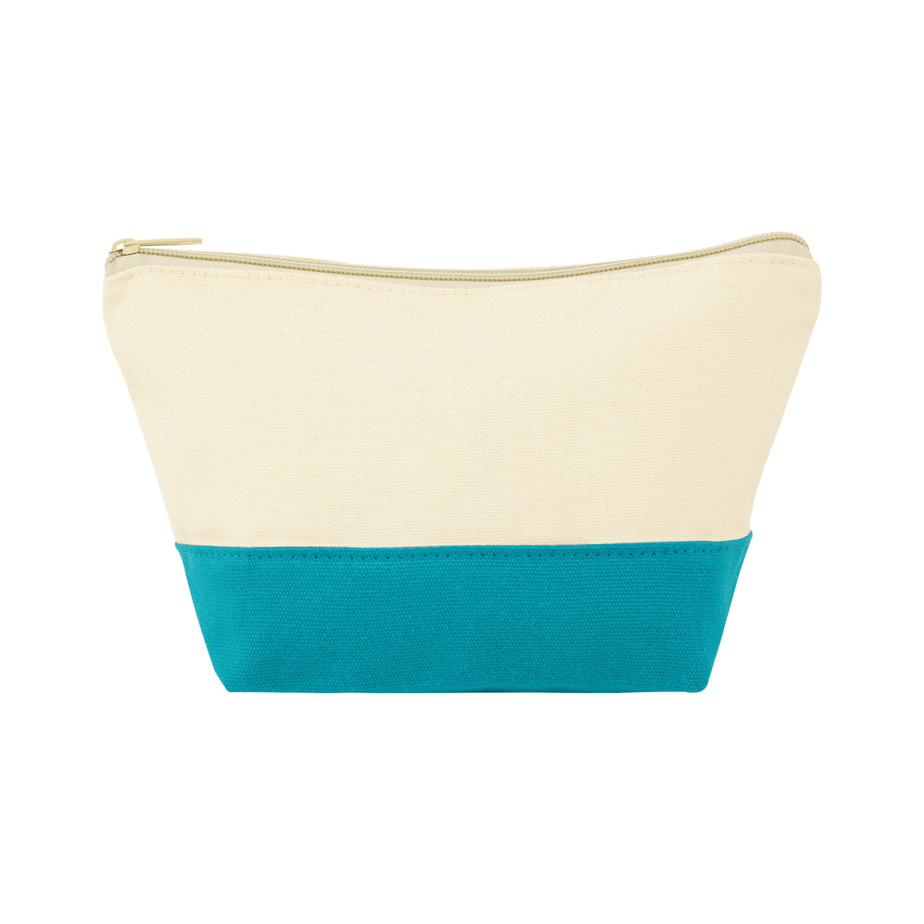 Two-Tone Canvas Makeup Pouch