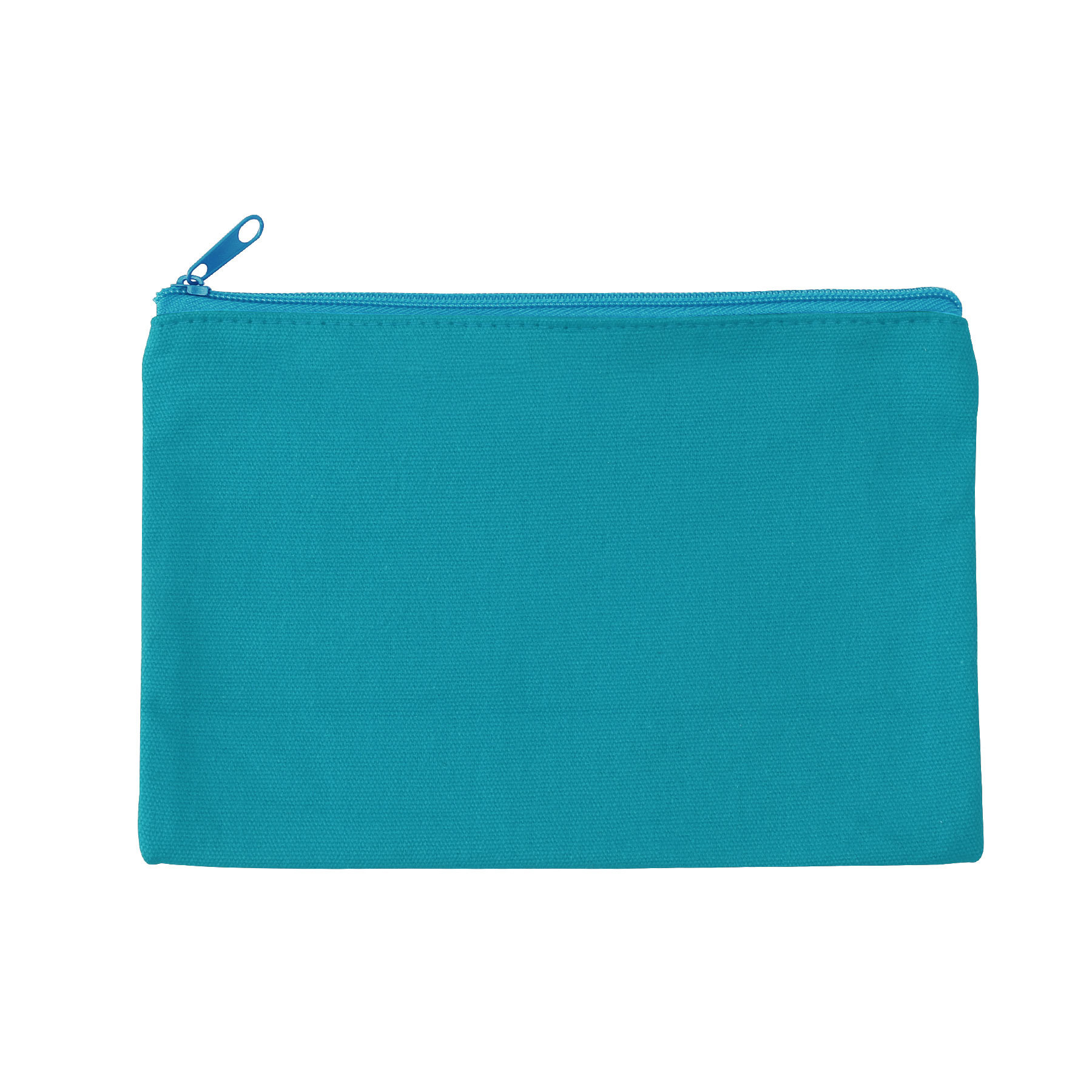 Solid Color Cotton Canvas Utility Pouch - 9" x 6" with Zipper Closure