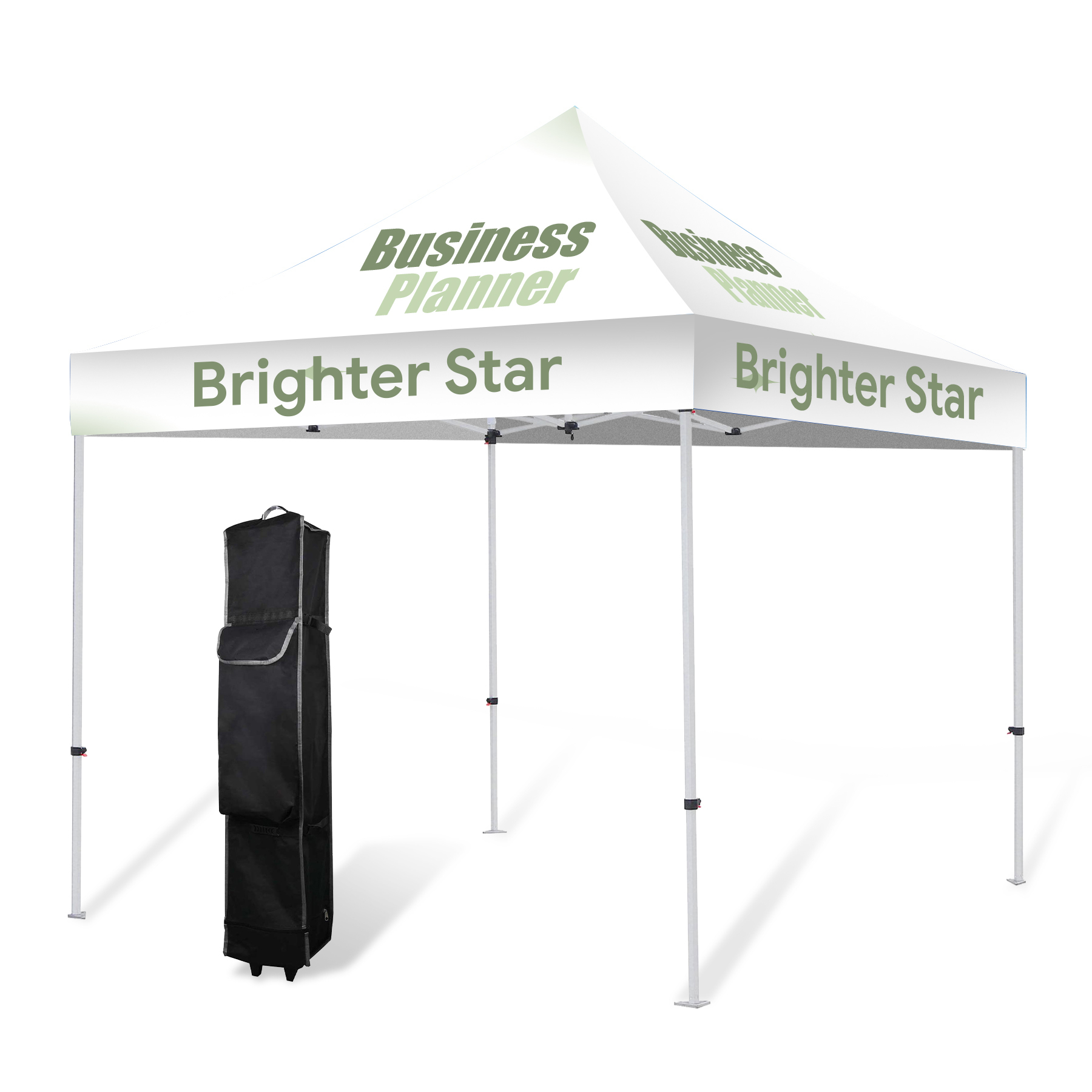 10'x10' Hexagonal Aluminum Pop-Up Tent with Premium Printed Canopy
