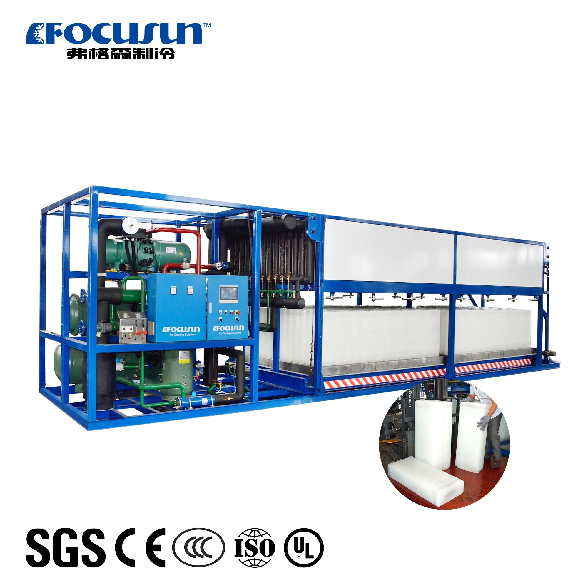 15 Tons/Day Direct Cooling Block Ice Machine