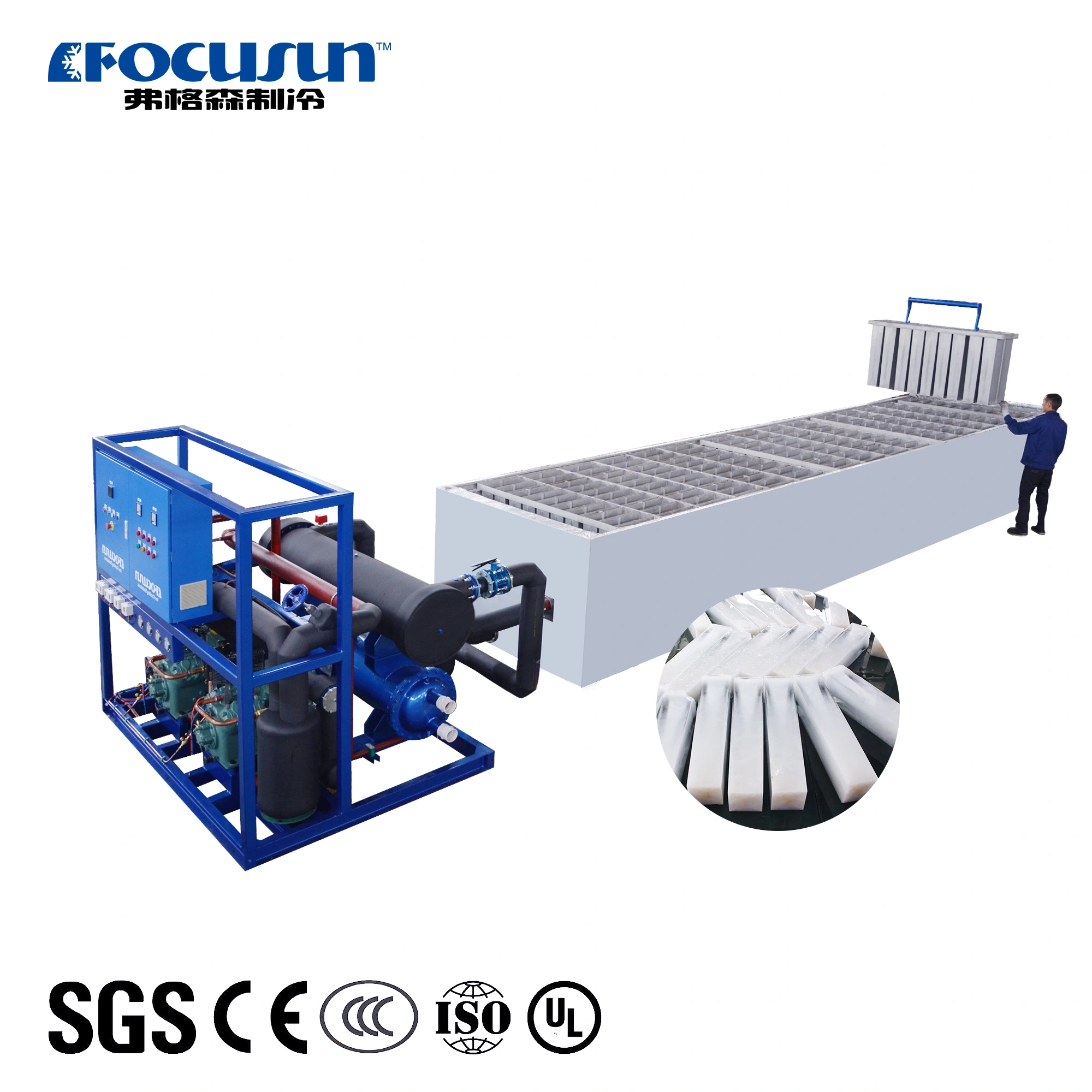 25 Tons/Day Brine System Block Ice Machine