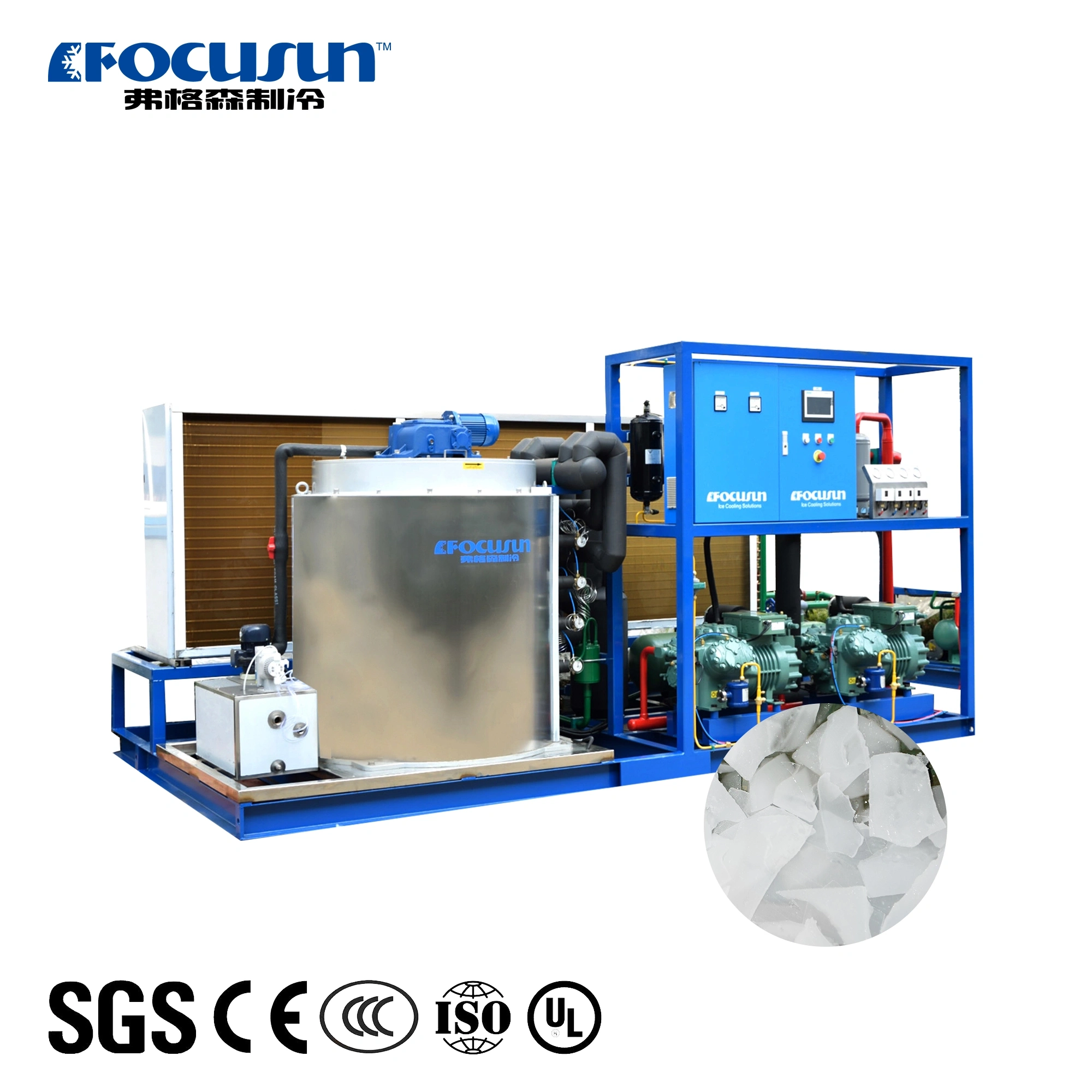 15 Tons/Day Fresh Water Flake Ice Machine