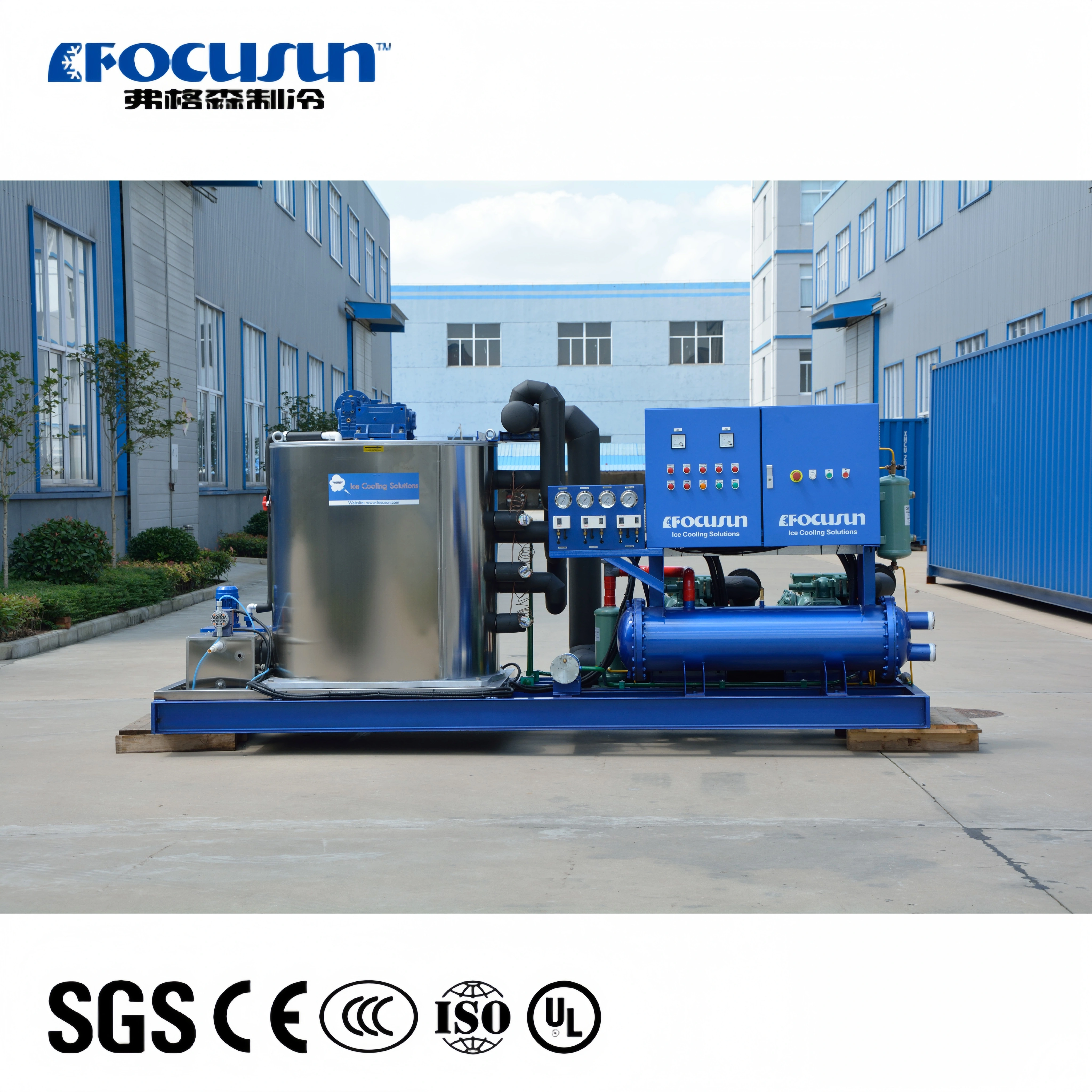 30 Tons/Day Fresh Water Flake Ice Machine
