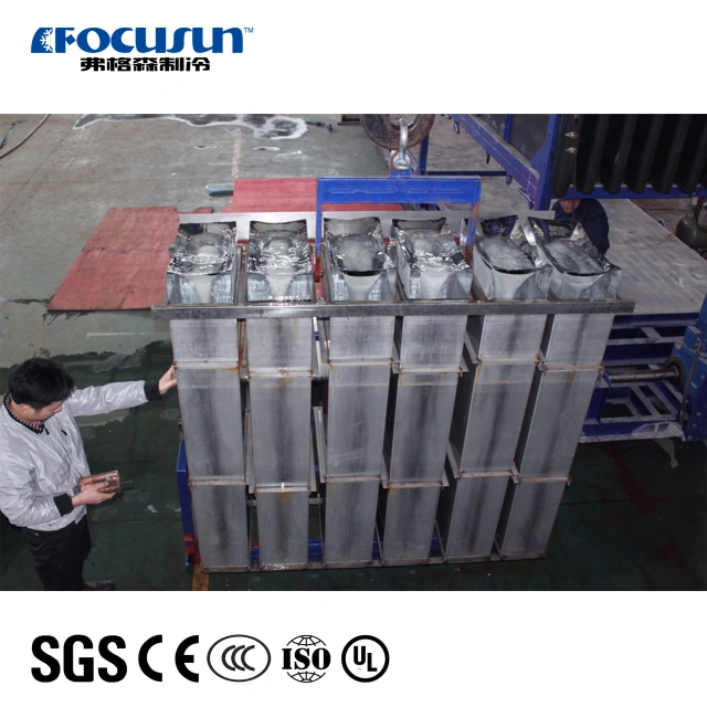 Machine à glace en blocs transparents avec système de saumure