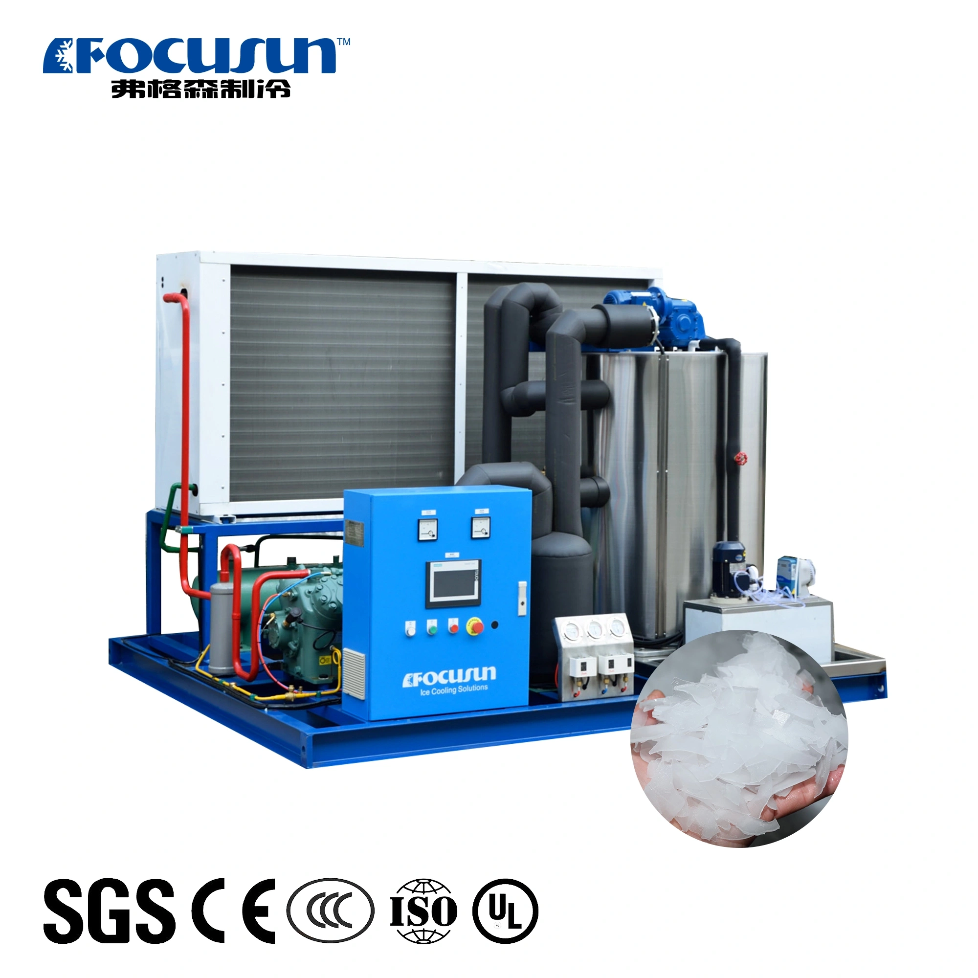 5 Tons/Day Fresh Water Flake Ice Machine