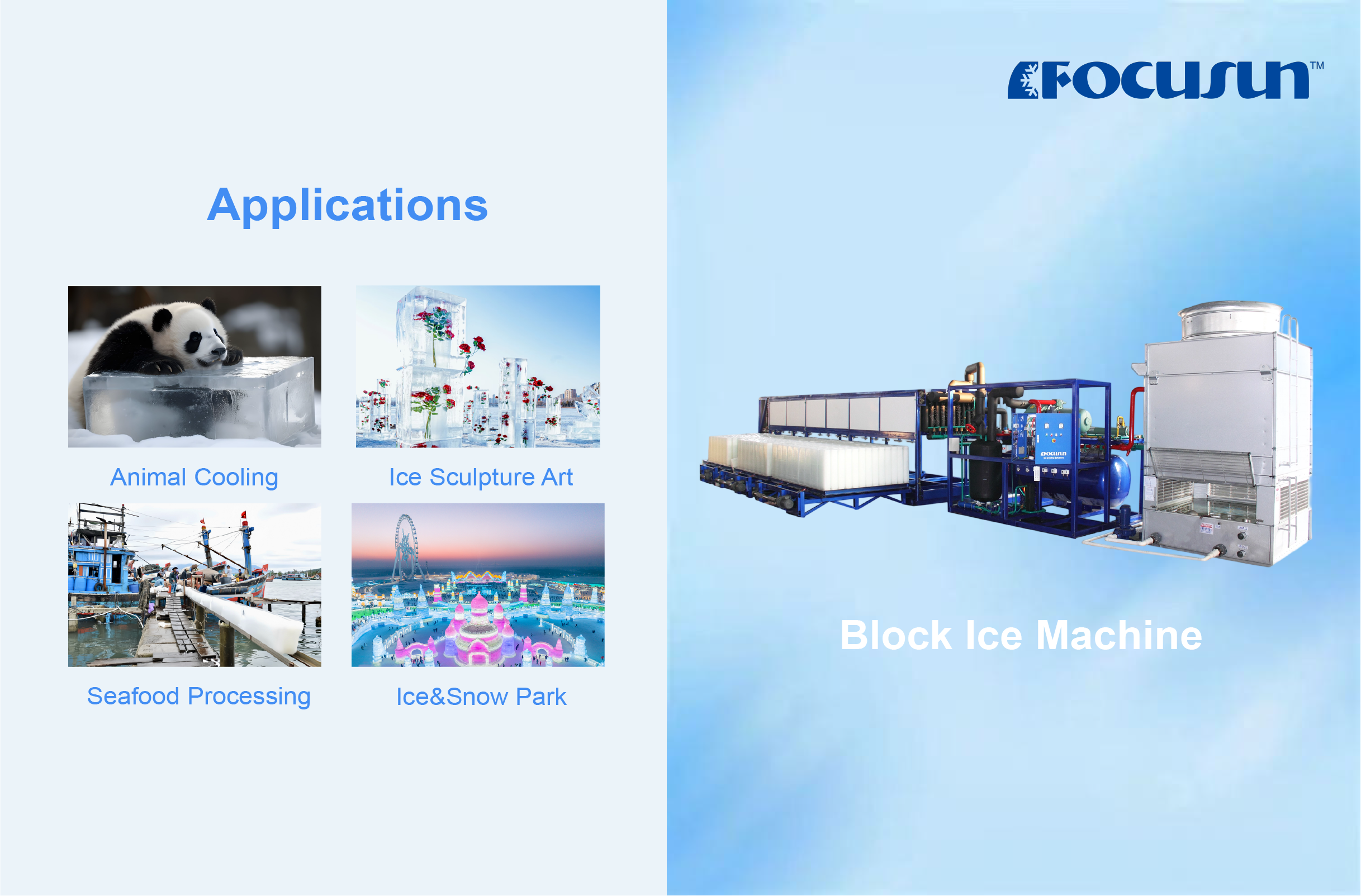 Learn about the most common types of industrial ice machines including block ice machines, cube ice machines, plate ice makers, flake ice systems, and slurry ice machines. Discover how to choose the right ice machine for food processing, seafood preservation, and industrial cooling