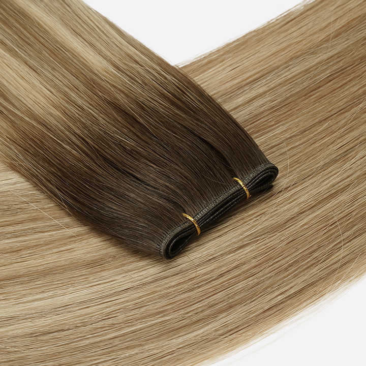 European Invisible for Genius Weft Highlight Raw Brazilian Russian Remy Virgin Human Extensions Wholesale Blonde Black Single