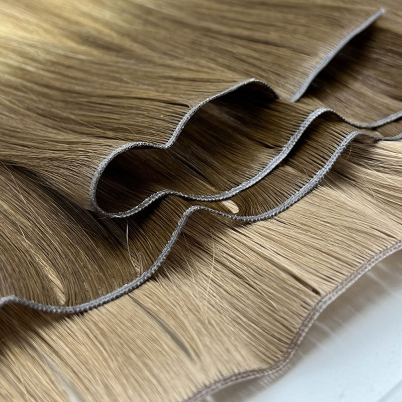 European Invisible for Genius Weft Highlight Raw Brazilian Russian Remy Virgin Human Extensions Wholesale Blonde Black Single
